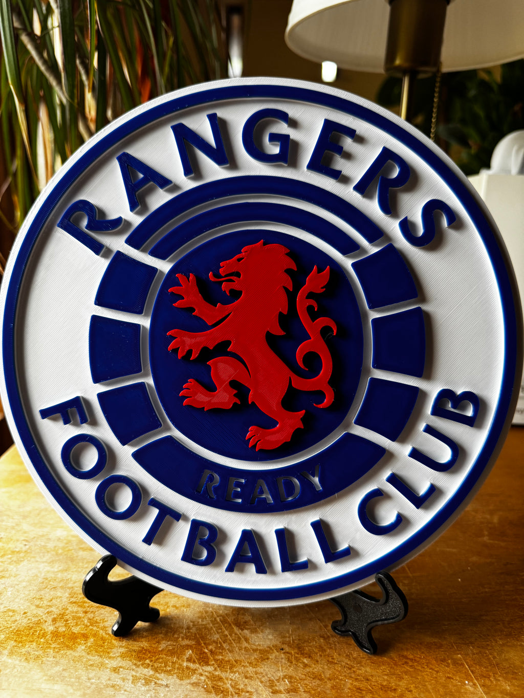 Rangers Football Club 3D Printed Crest Wall Plaque – Ready Design 24cm
