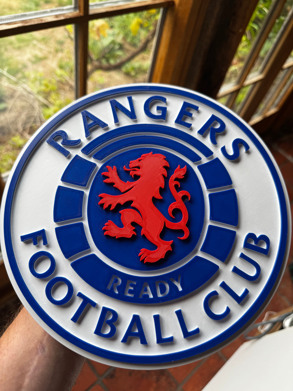 Rangers Football Club 3D Printed Crest Wall Plaque – Ready Design 24cm