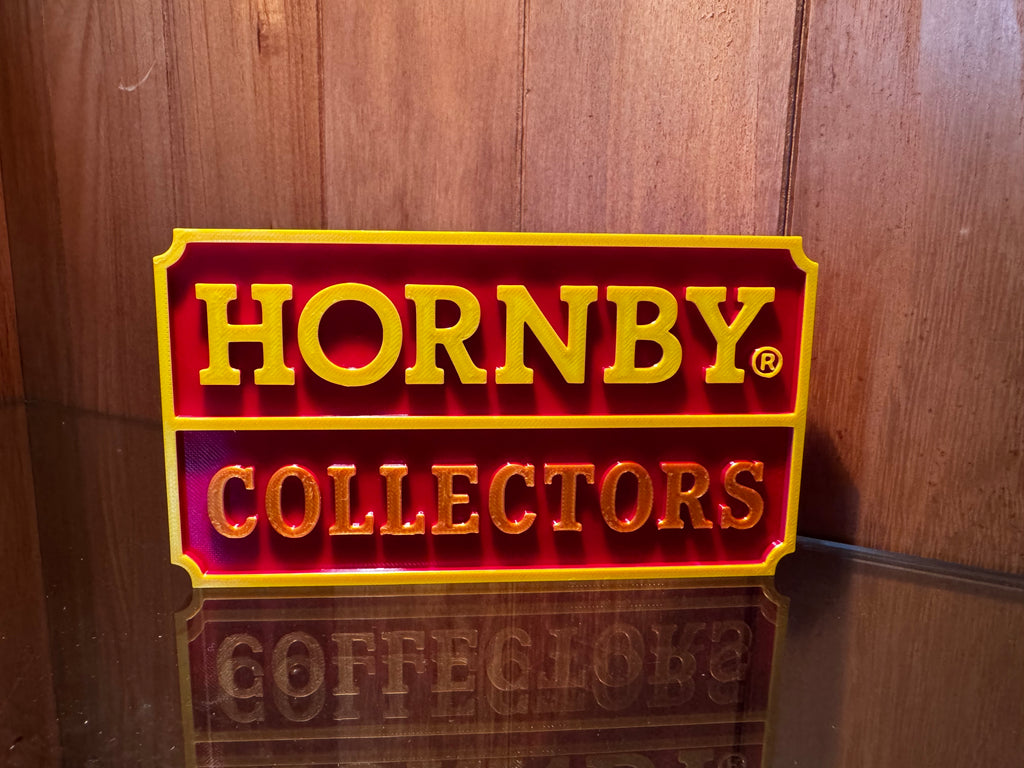 Hornby Collectors 3D Printed Display Sign – Red & Gold