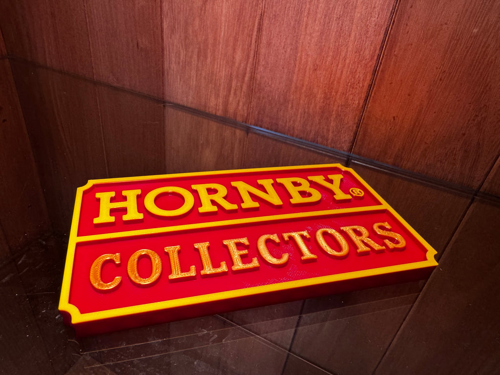Hornby Collectors 3D Printed Display Sign – Red & Gold