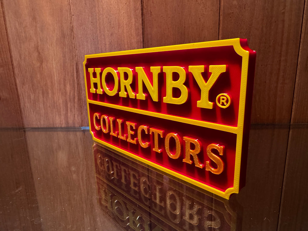 Hornby Collectors 3D Printed Display Sign – Red & Gold