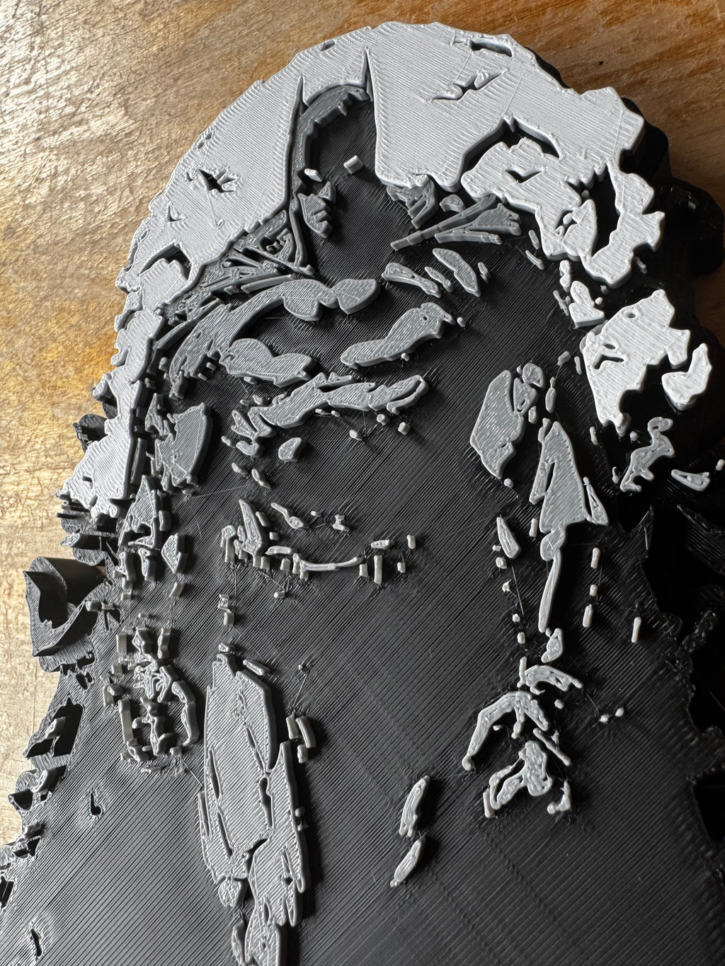 The Batman 3D Printed Display Plaque – Black, Grey & Red