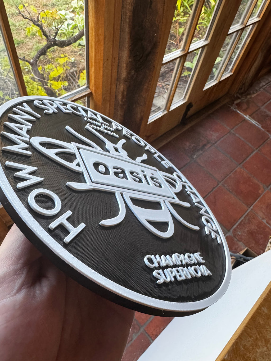 Oasis Champagne Supernova 3D Printed Wall Plaque