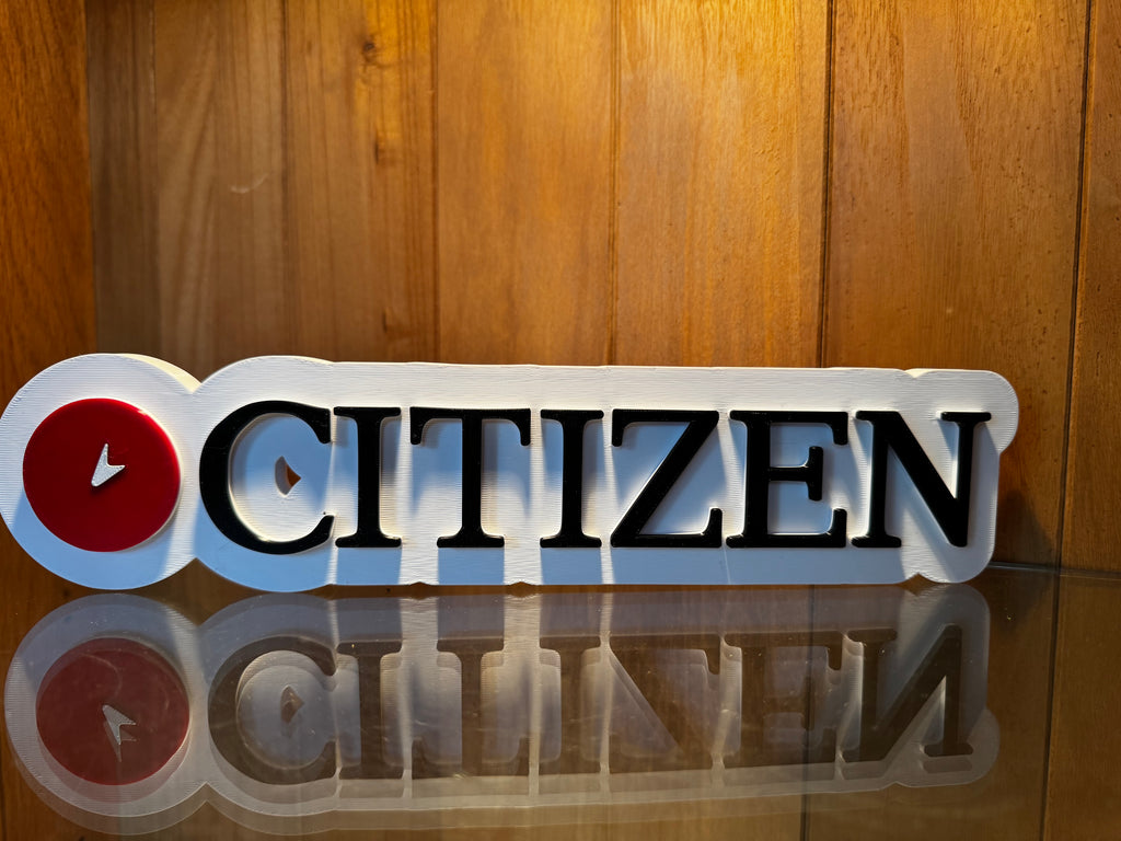 Citizen Watches 3D Printed Display Plaque