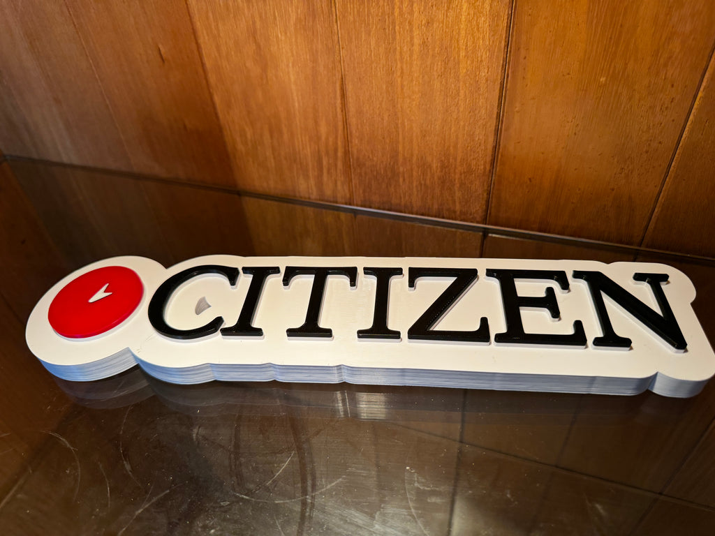 Citizen Watches 3D Printed Display Plaque