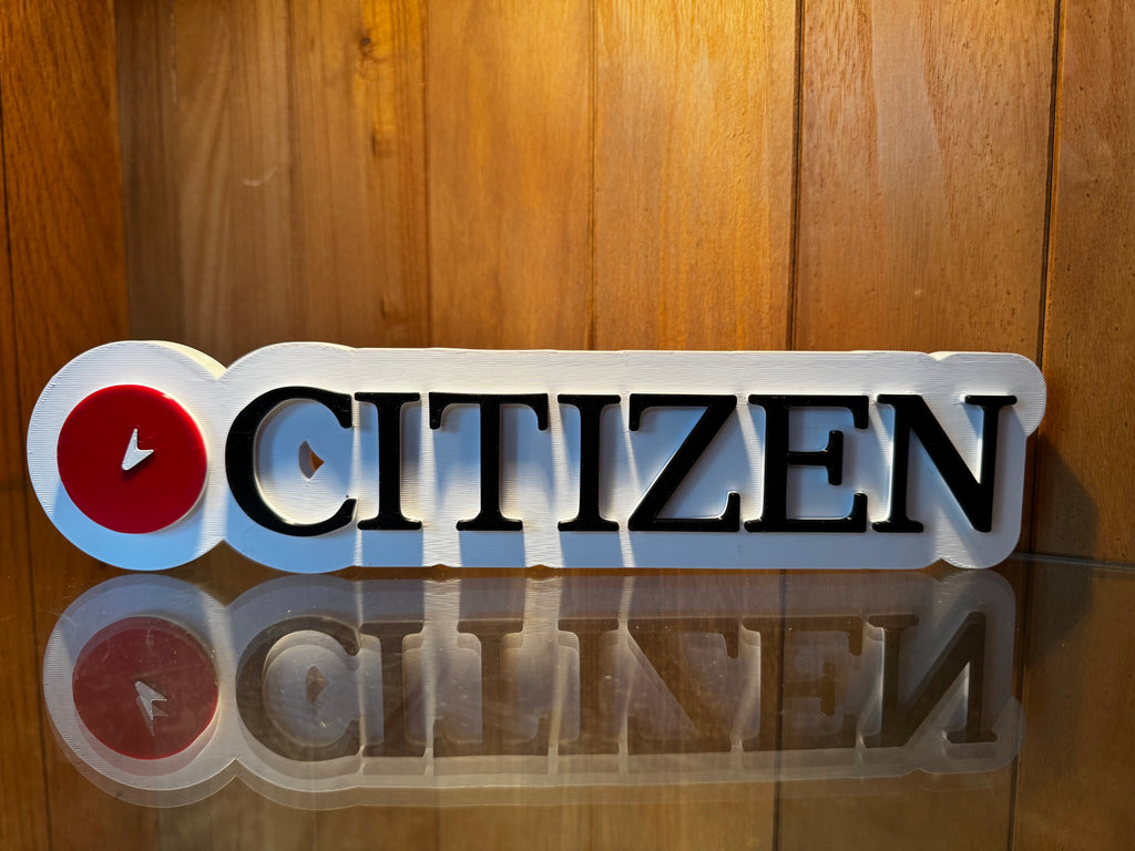 Citizen Watches 3D Printed Display Plaque