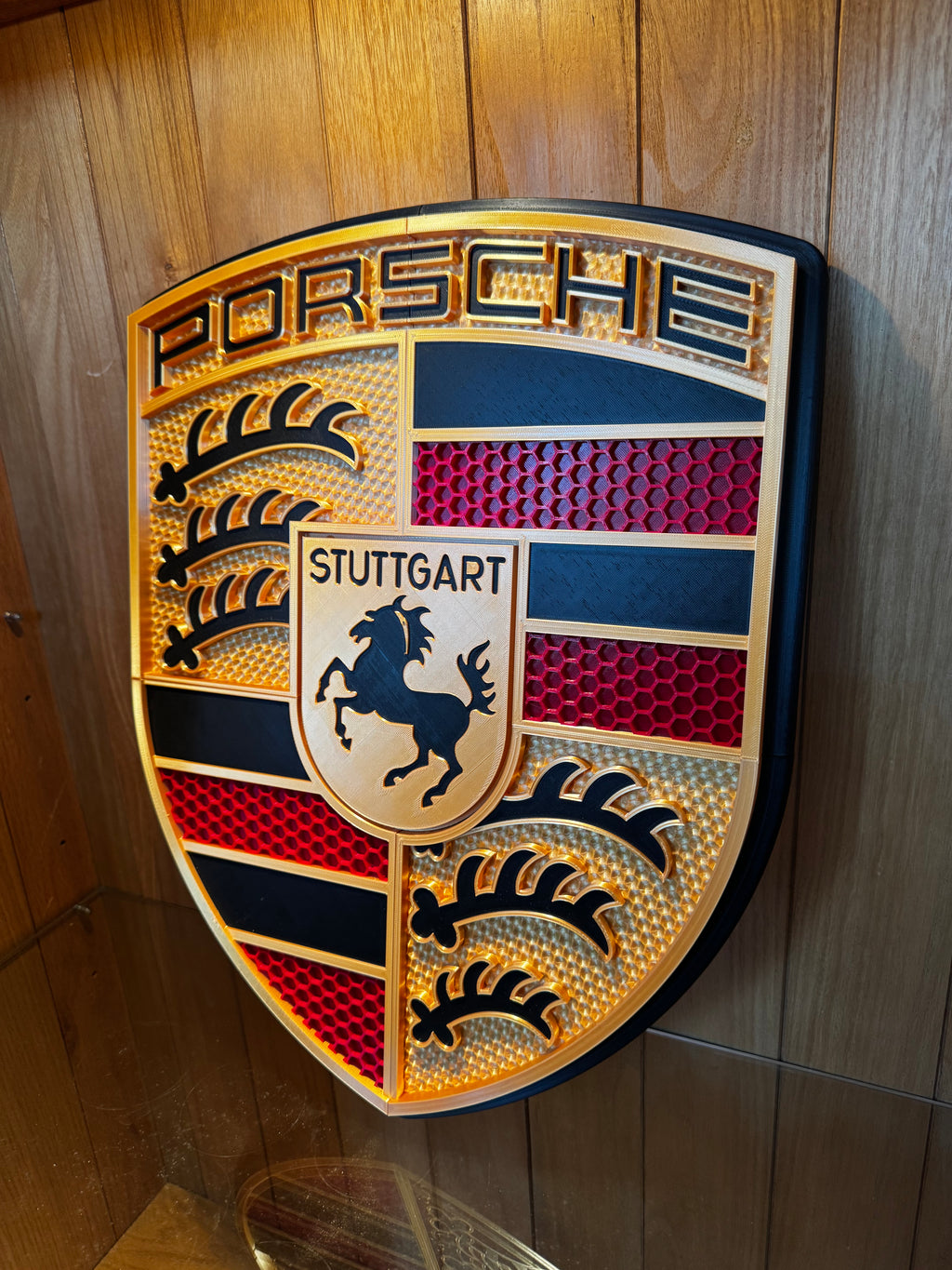 Porsche Crest XXL 3D Wall Plaque 50cm