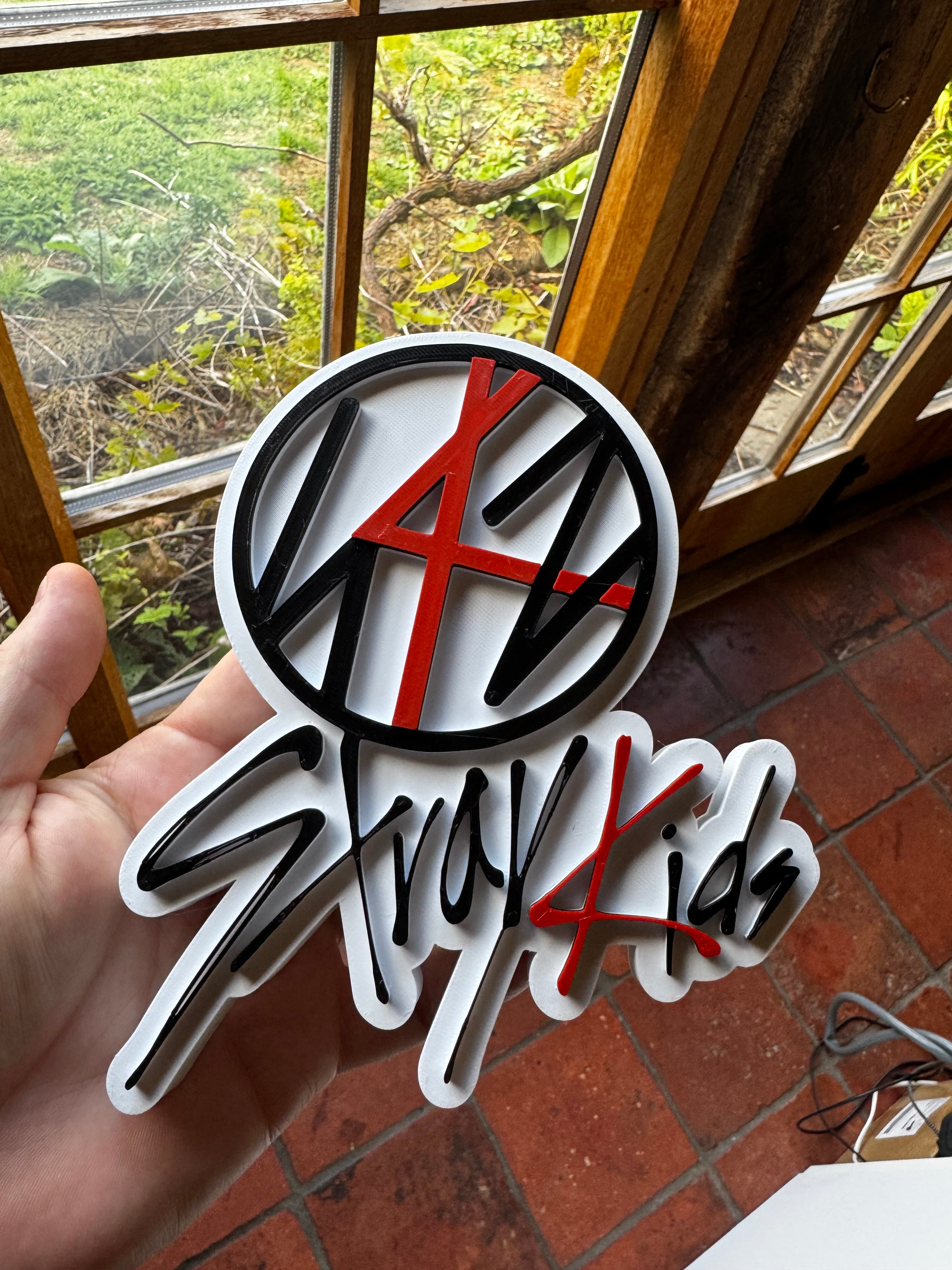 Stay High 3D Printed Wall Plaque – Black, White & Red