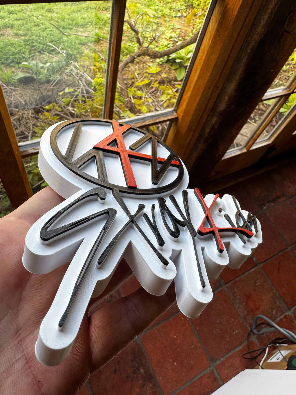 Stay High 3D Printed Wall Plaque – Black, White & Red
