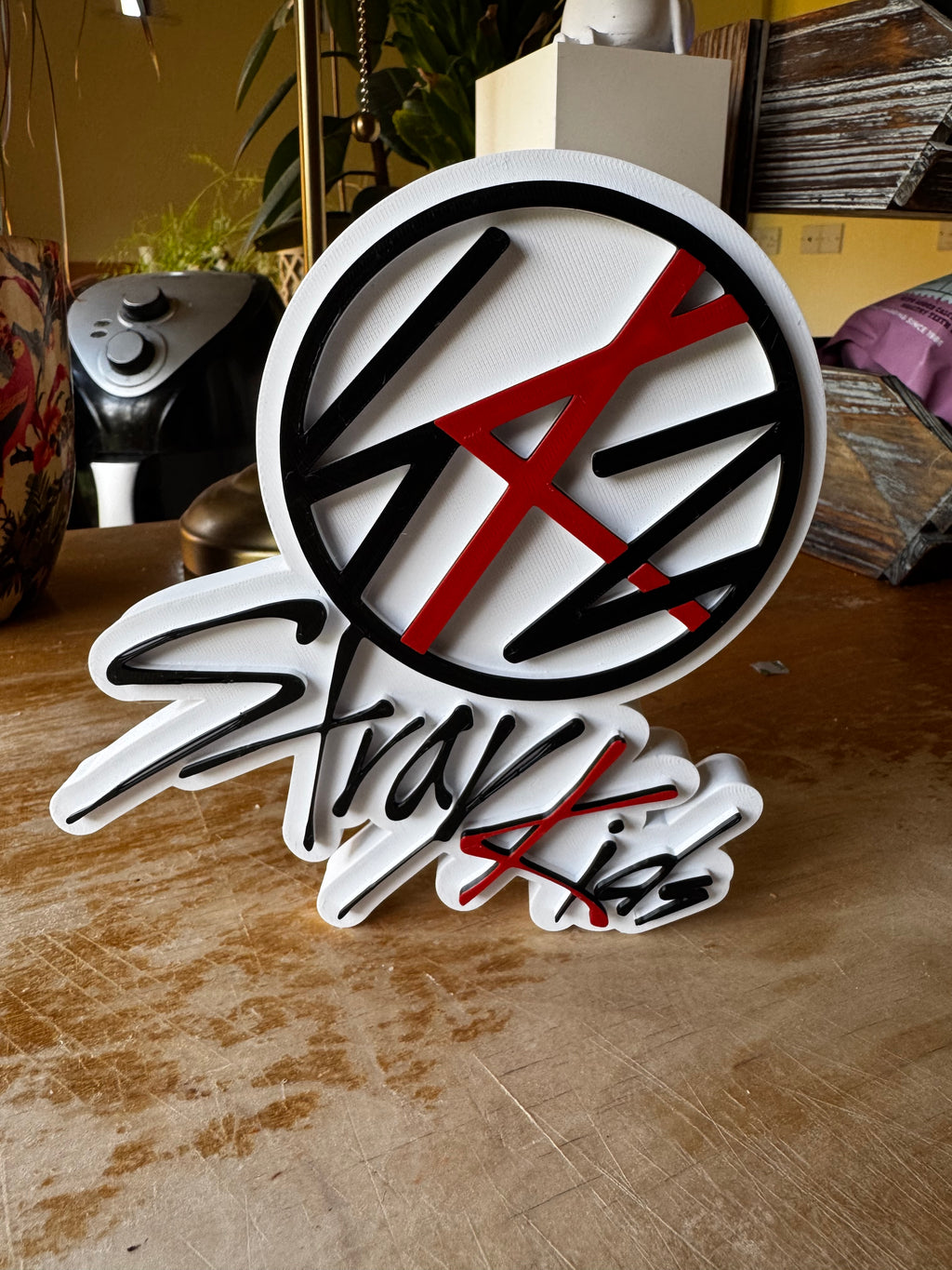 Stay High 3D Printed Wall Plaque – Black, White & Red