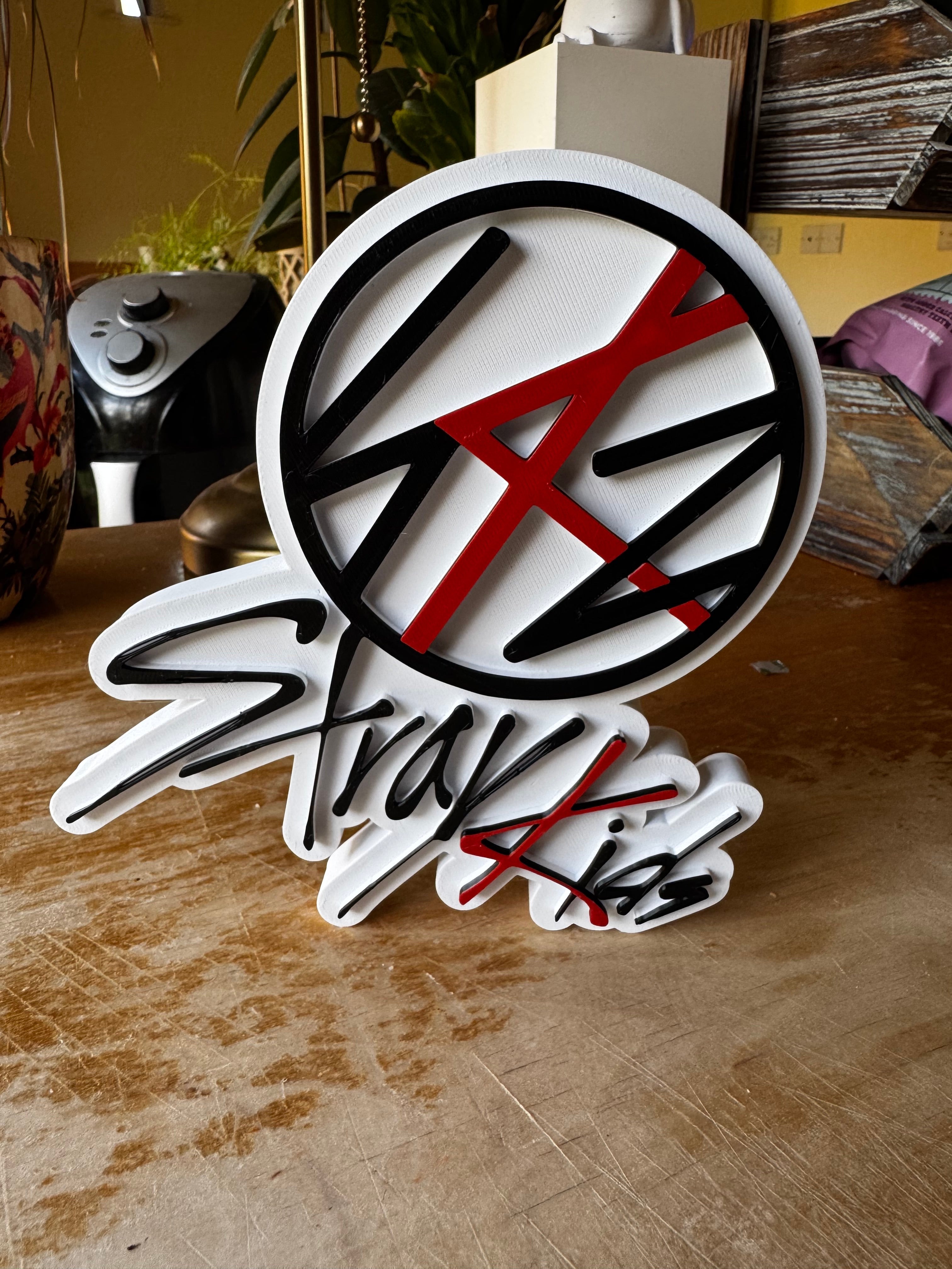 Stay High 3D Printed Wall Plaque – Black, White & Red