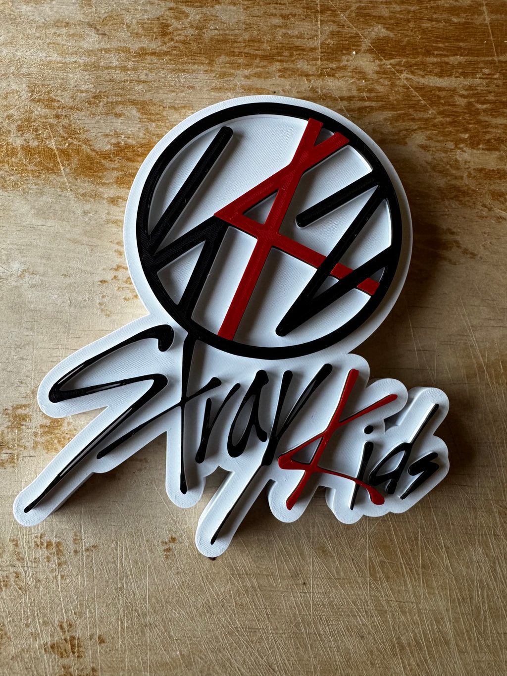 Stay High 3D Printed Wall Plaque – Black, White & Red
