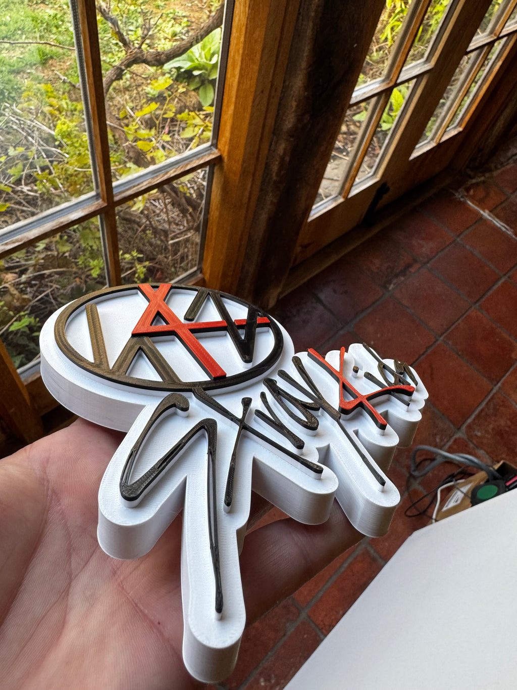 Stay High 3D Printed Wall Plaque – Black, White & Red