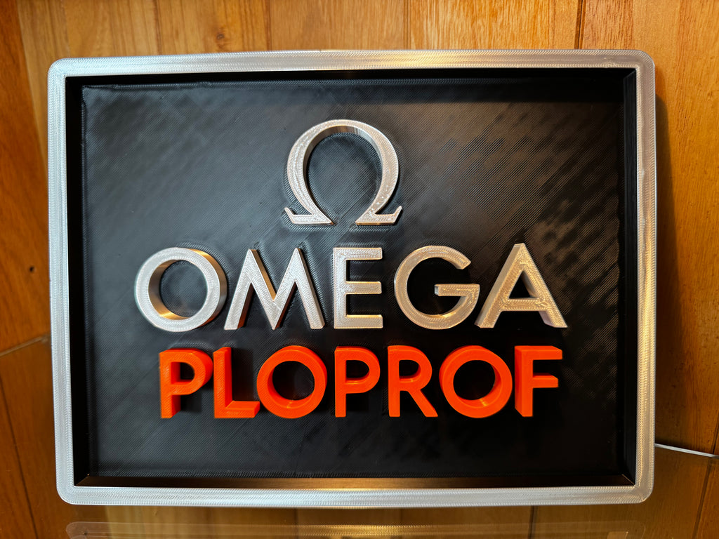 Omega PloProf 3D Printed Display Plaque. 25cm