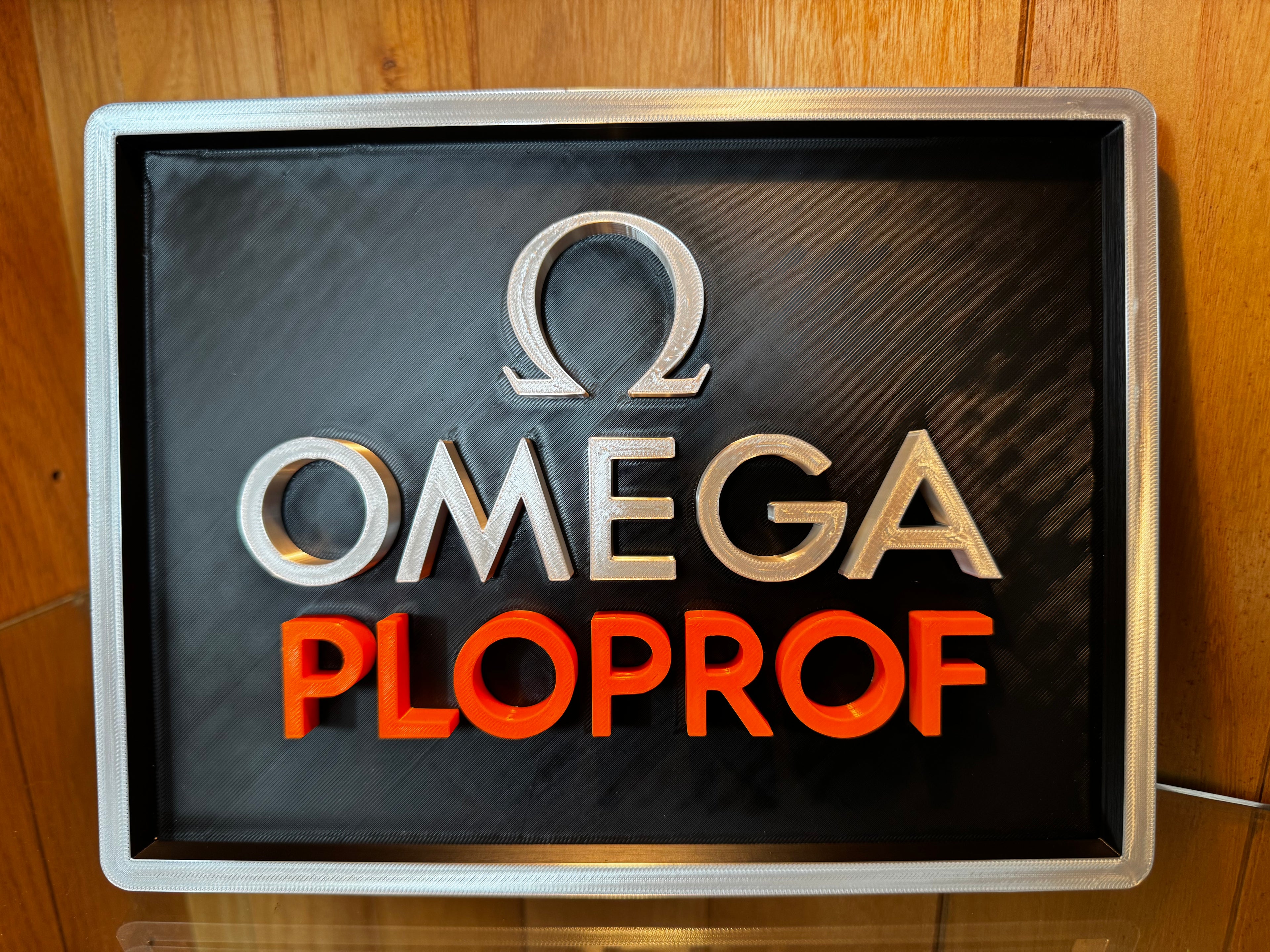 Omega PloProf 3D Printed Display Plaque. 25cm