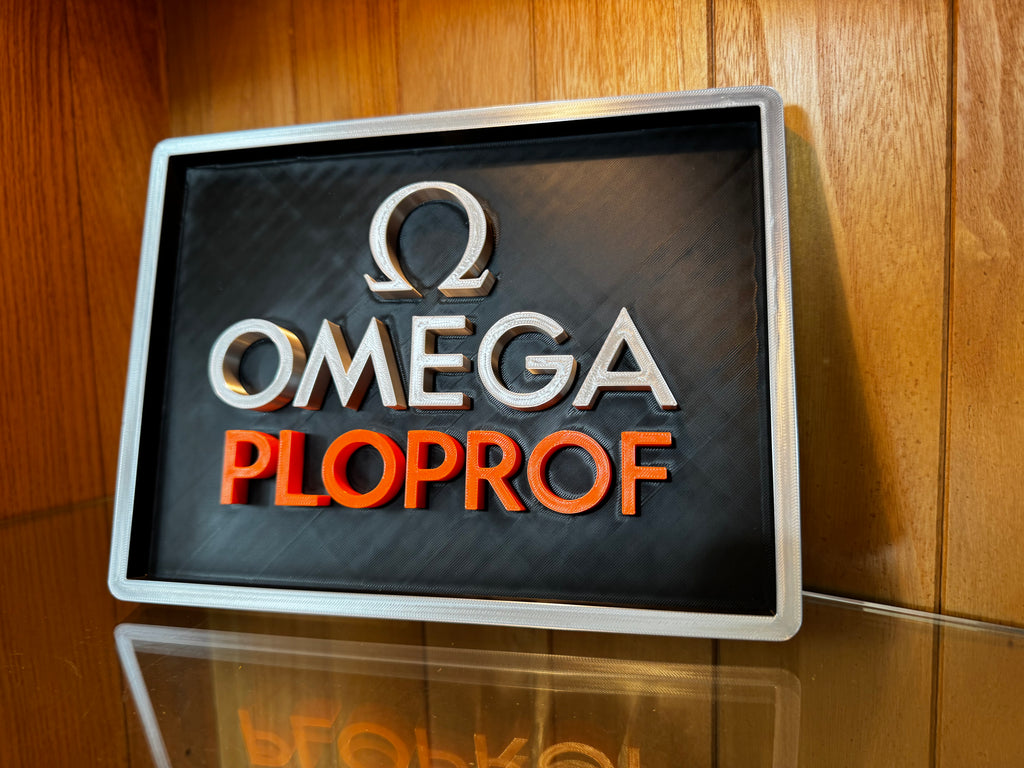 Omega PloProf 3D Printed Display Plaque. 25cm