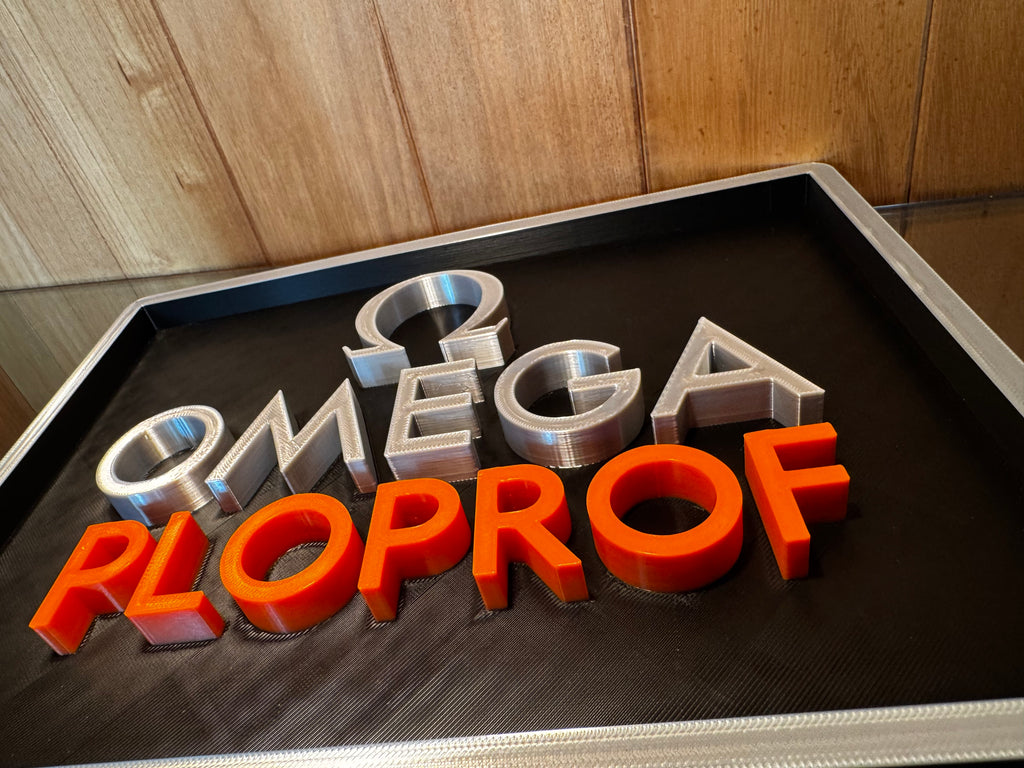 Omega PloProf 3D Printed Display Plaque. 25cm