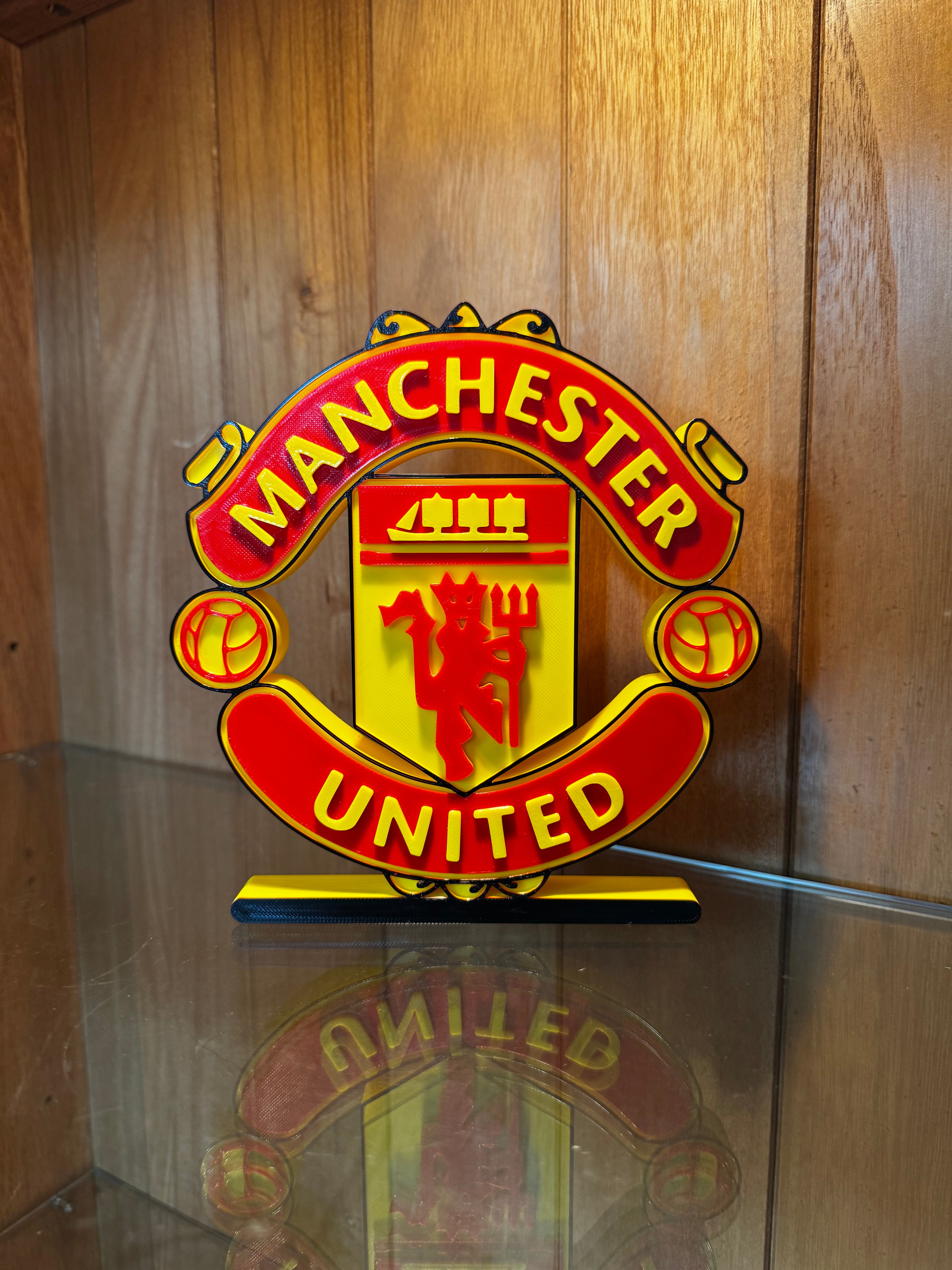 Manchester United Crest 3D Printed Freestanding Display