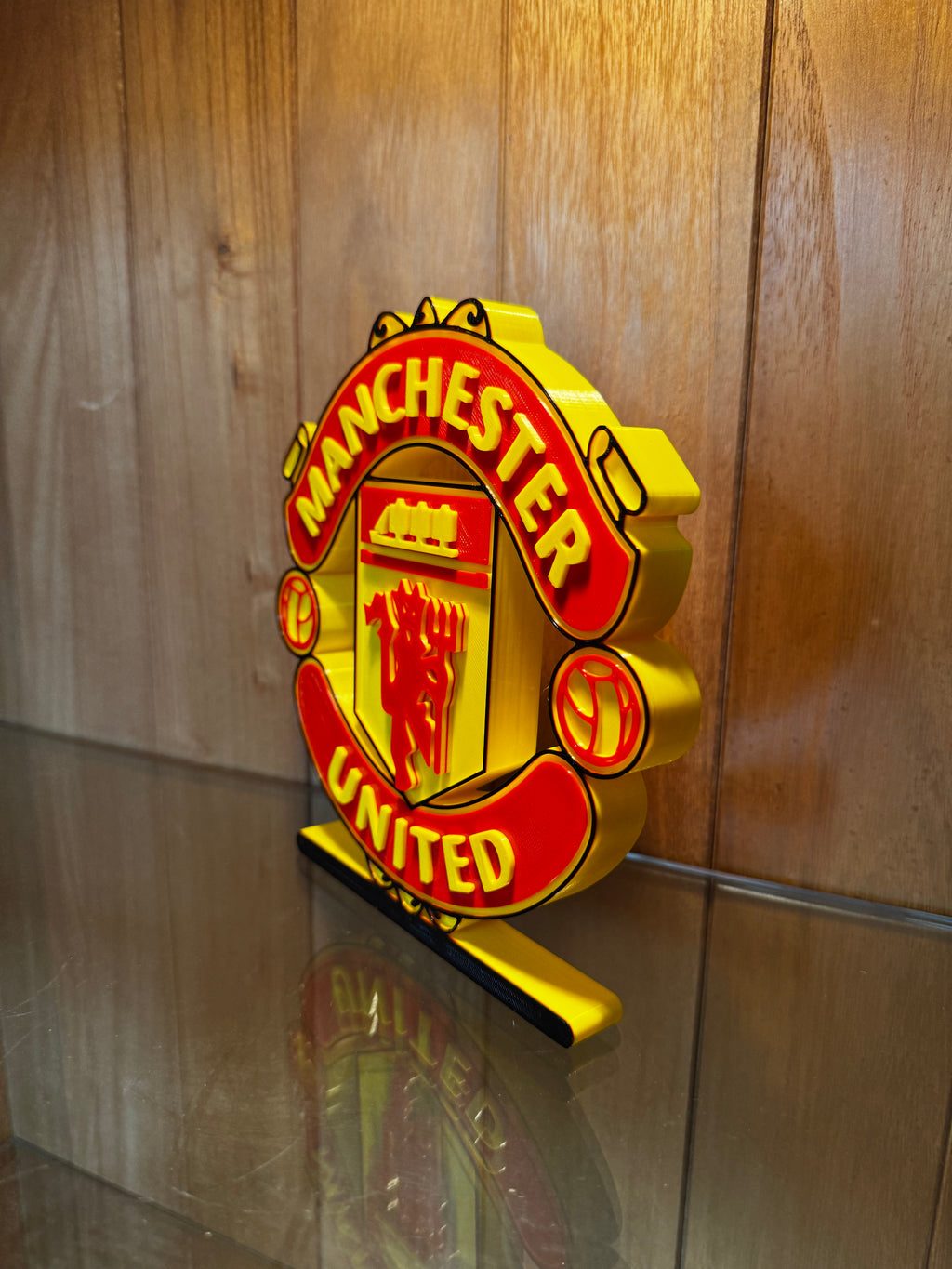 Manchester United Crest 3D Printed Freestanding Display