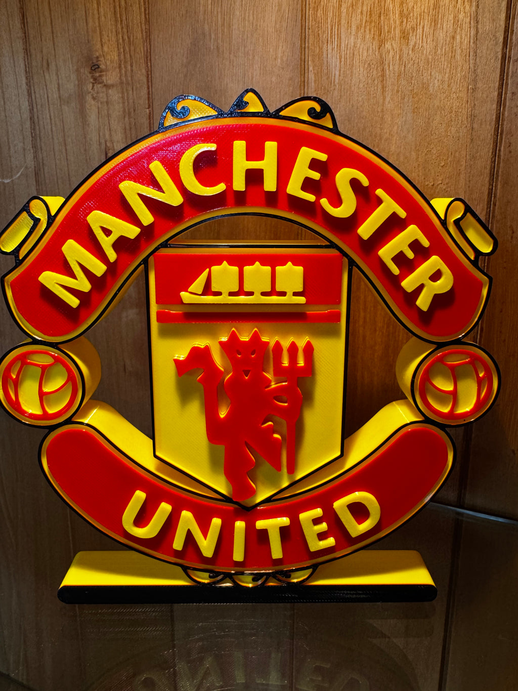 Manchester United Crest 3D Printed Freestanding Display