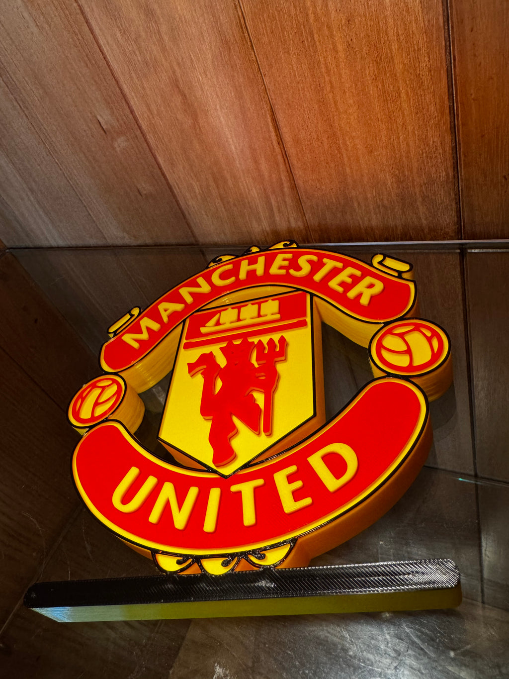 Manchester United Crest 3D Printed Freestanding Display