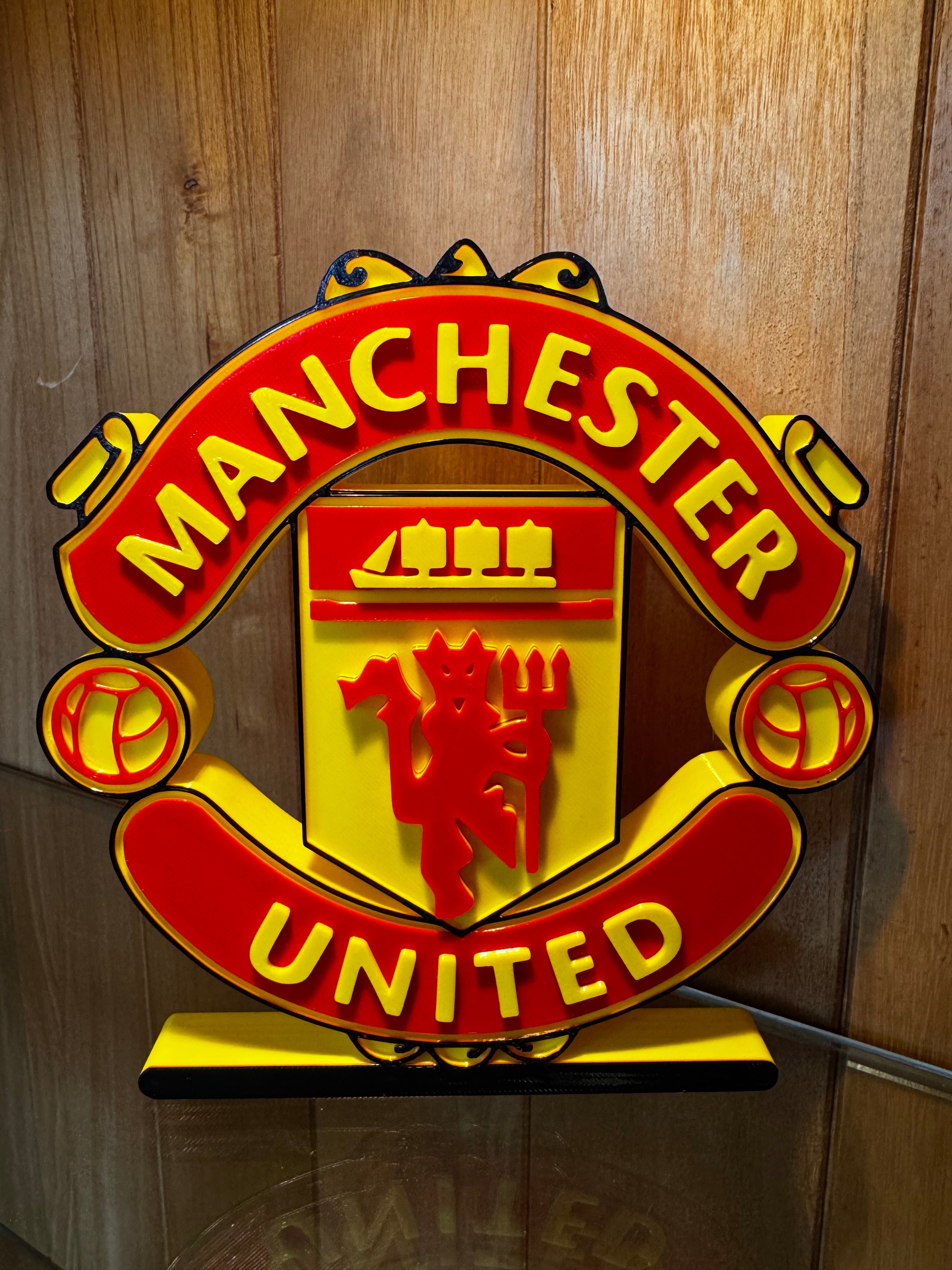 Manchester United Crest 3D Printed Freestanding Display