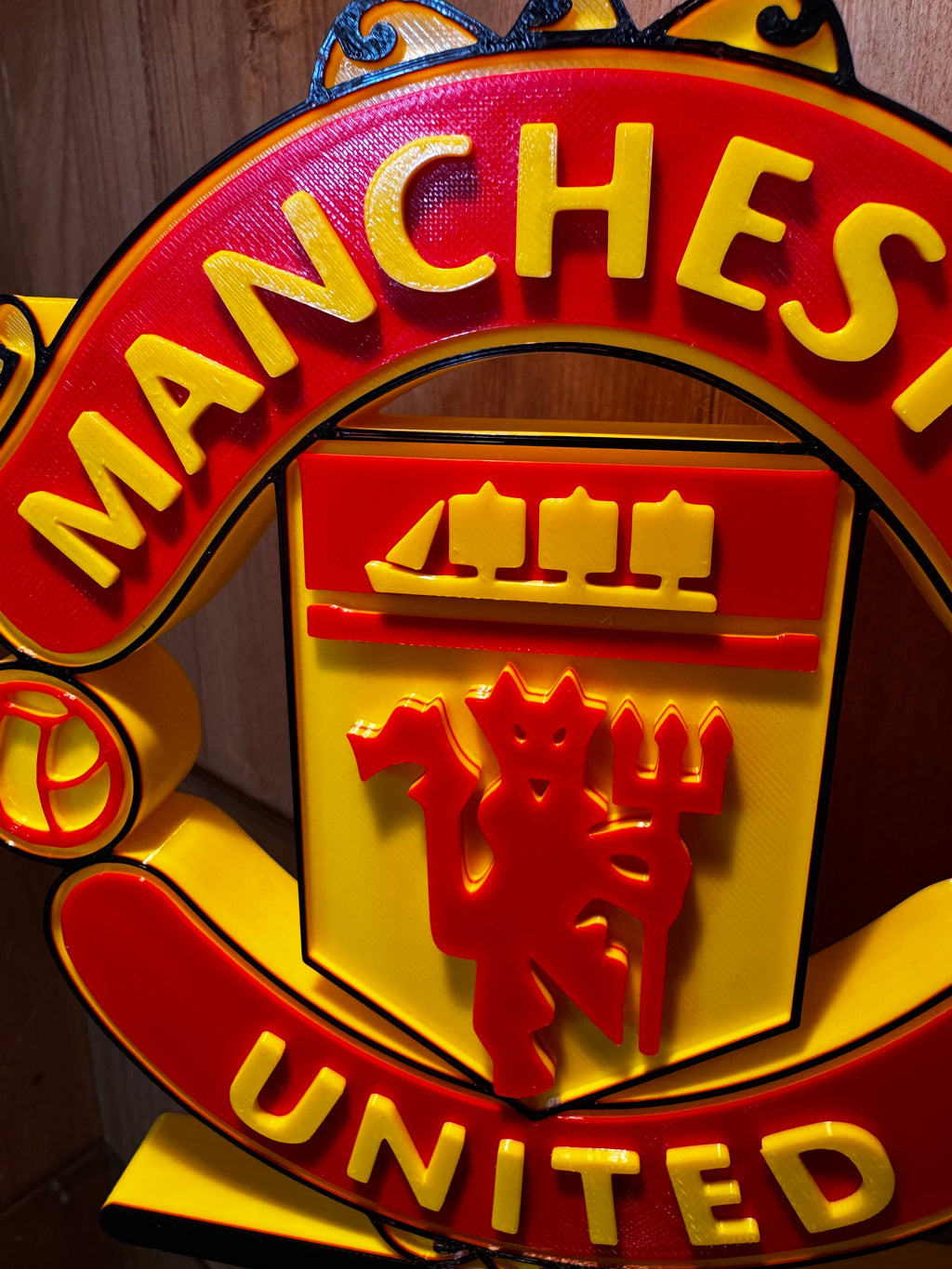 Manchester United Crest 3D Printed Freestanding Display