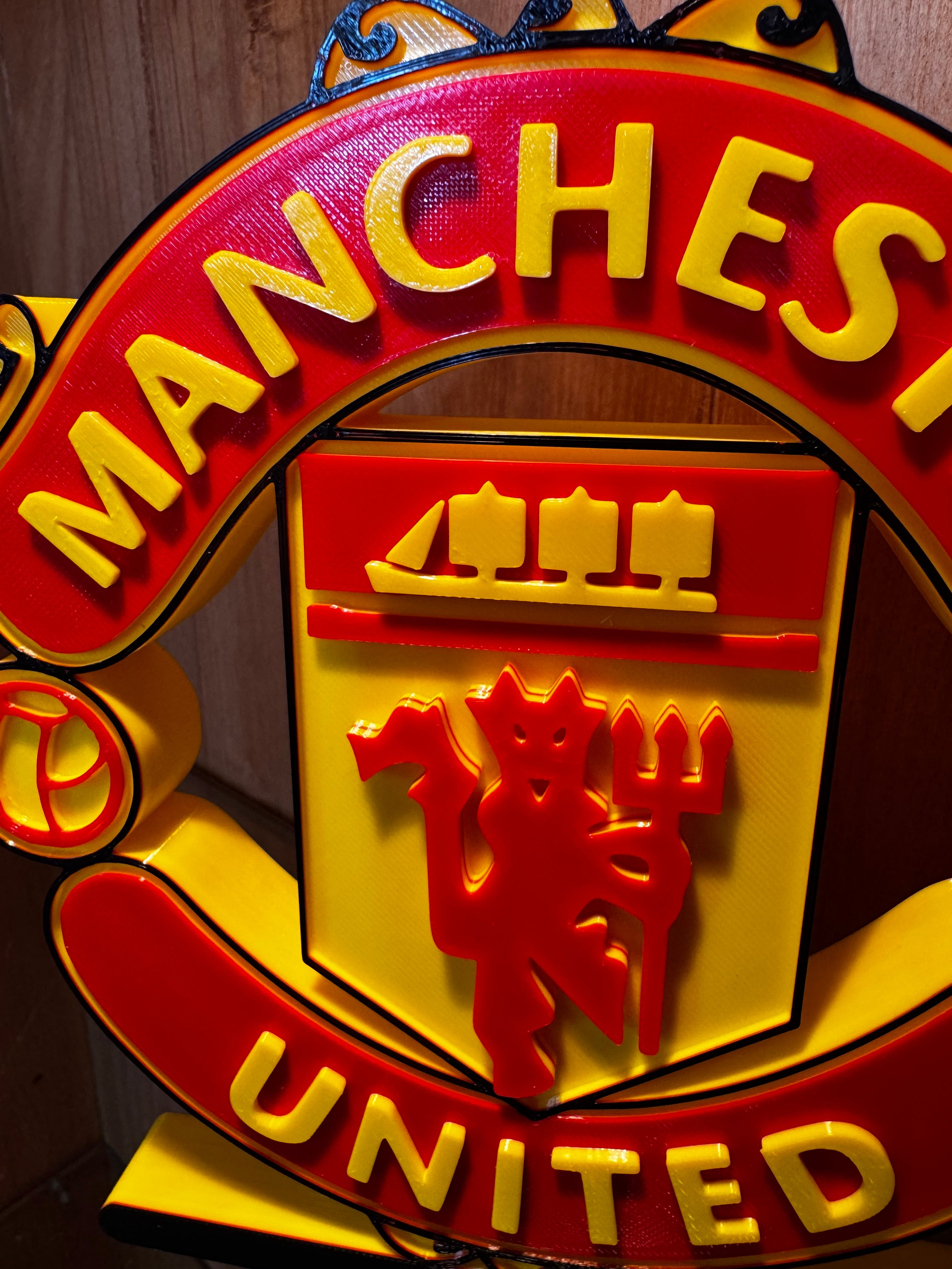 Manchester United Crest 3D Printed Freestanding Display