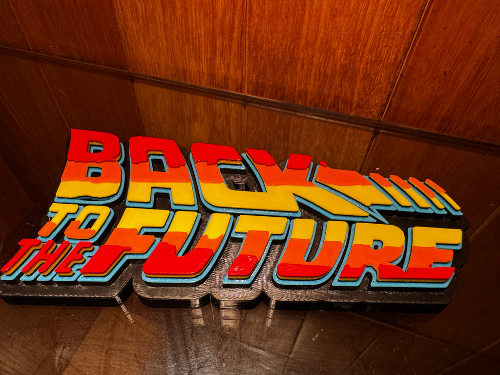 Back to the Future 3D Logo Display Sign