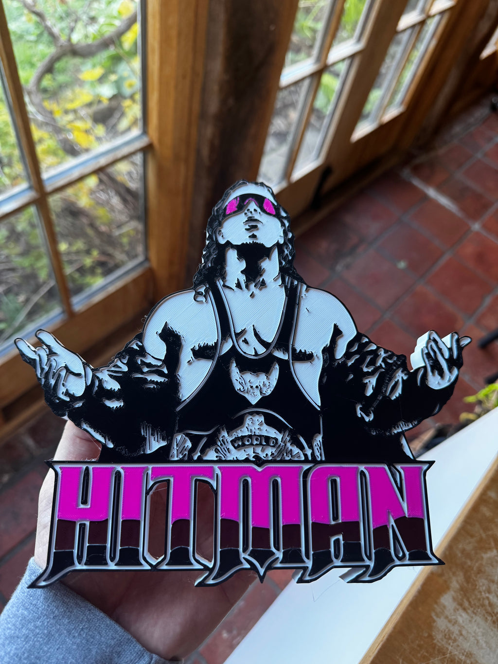 Bret “Hitman” Hart 3D Wrestling Display Plaque
