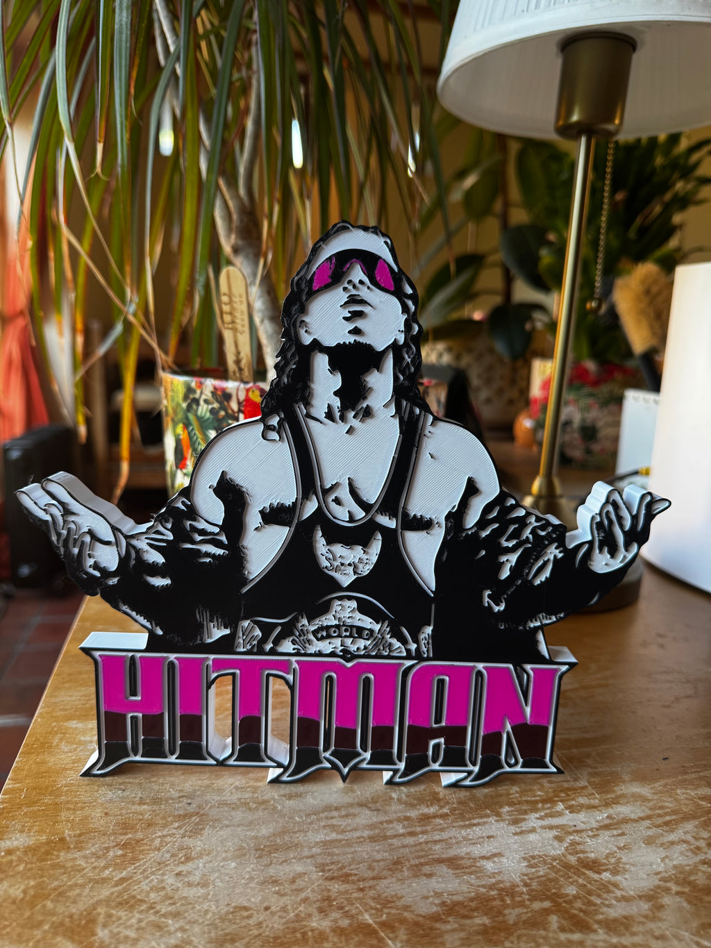 Bret “Hitman” Hart 3D Wrestling Display Plaque