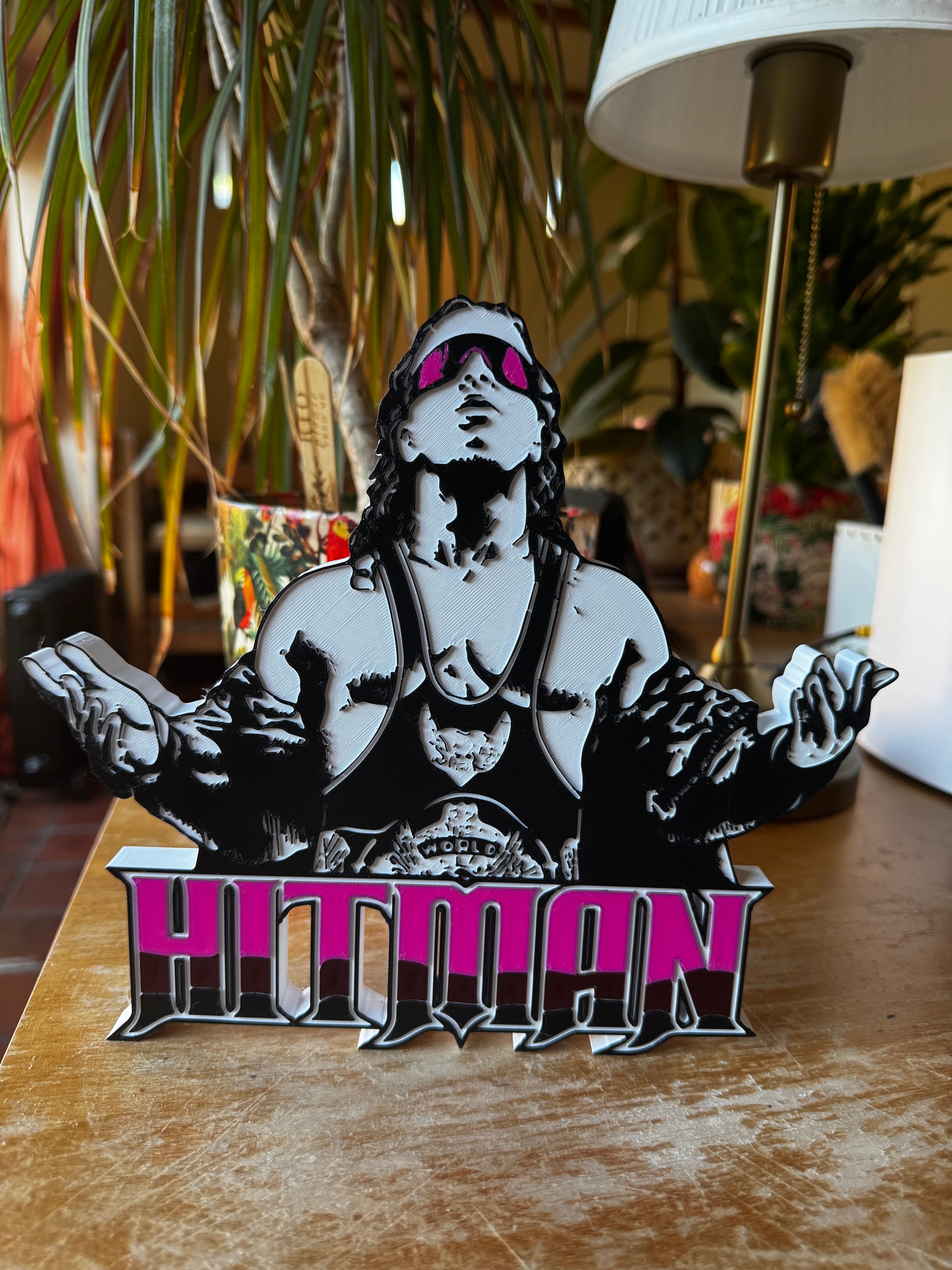 Bret “Hitman” Hart 3D Wrestling Display Plaque