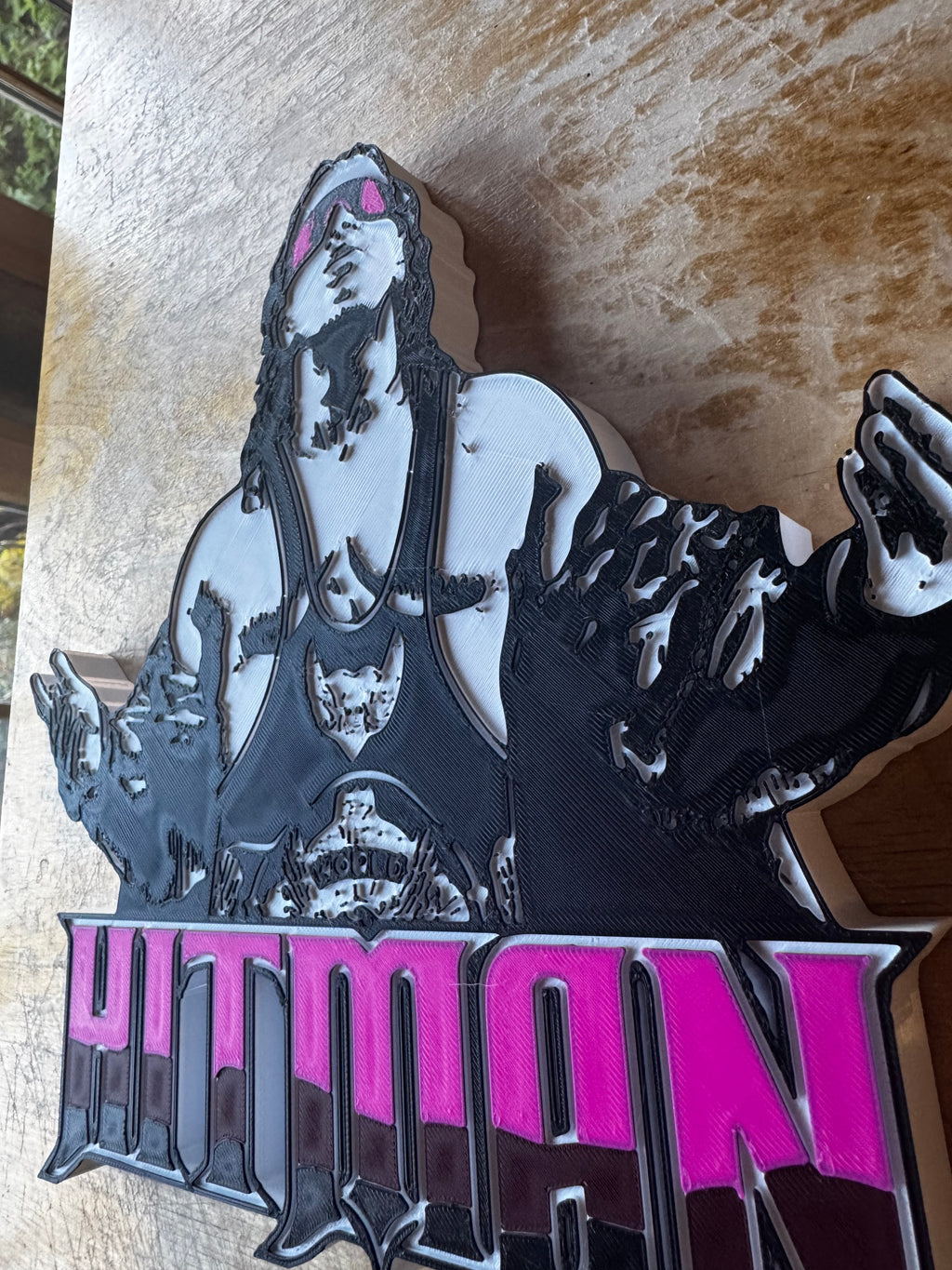 Bret “Hitman” Hart 3D Wrestling Display Plaque
