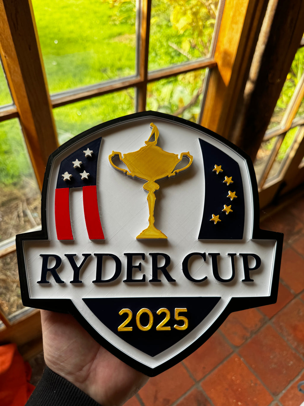 Ryder Cup 2025 3D Display Plaque – Golf Trophy Shield