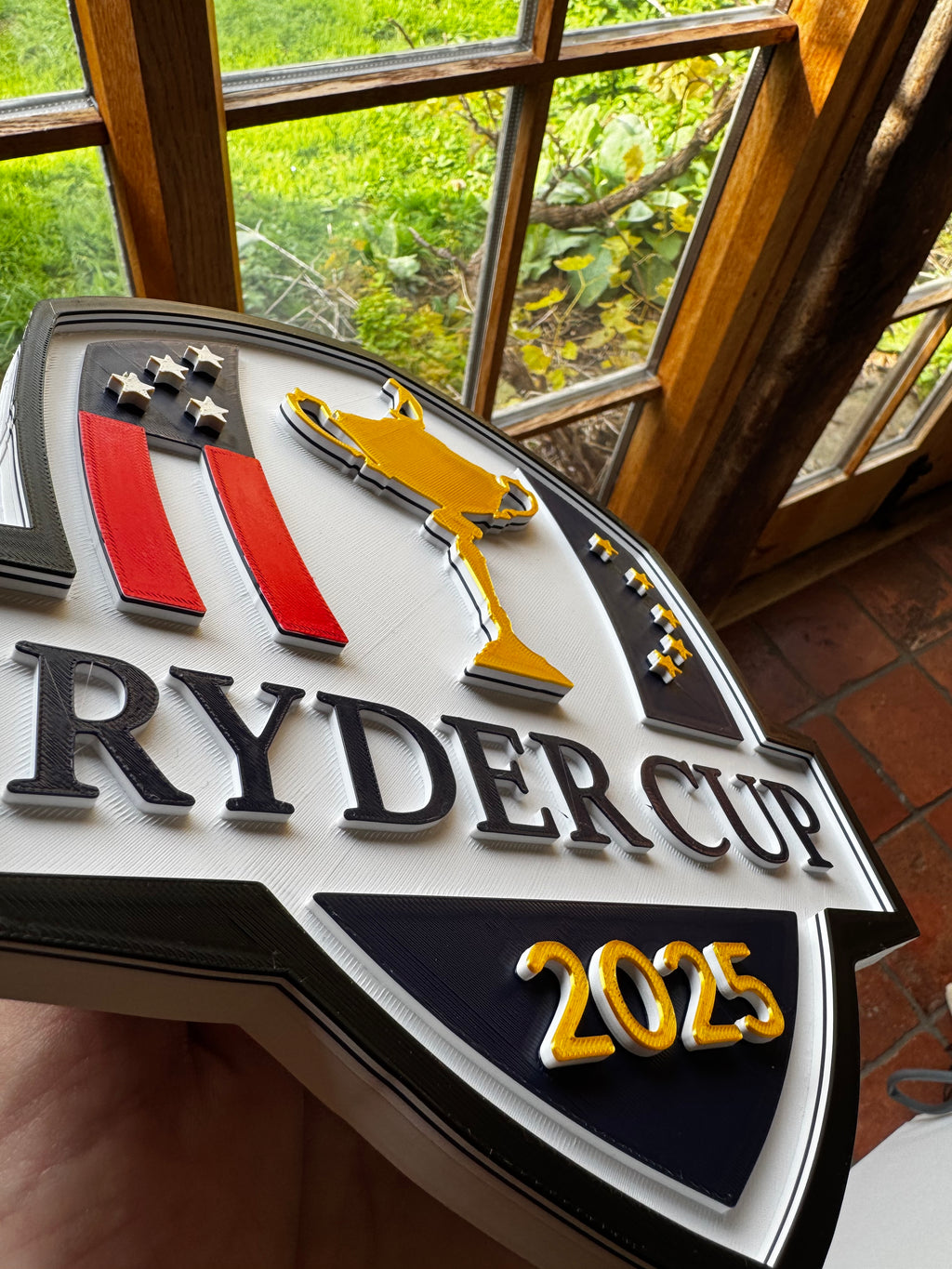 Ryder Cup 2025 3D Display Plaque – Golf Trophy Shield