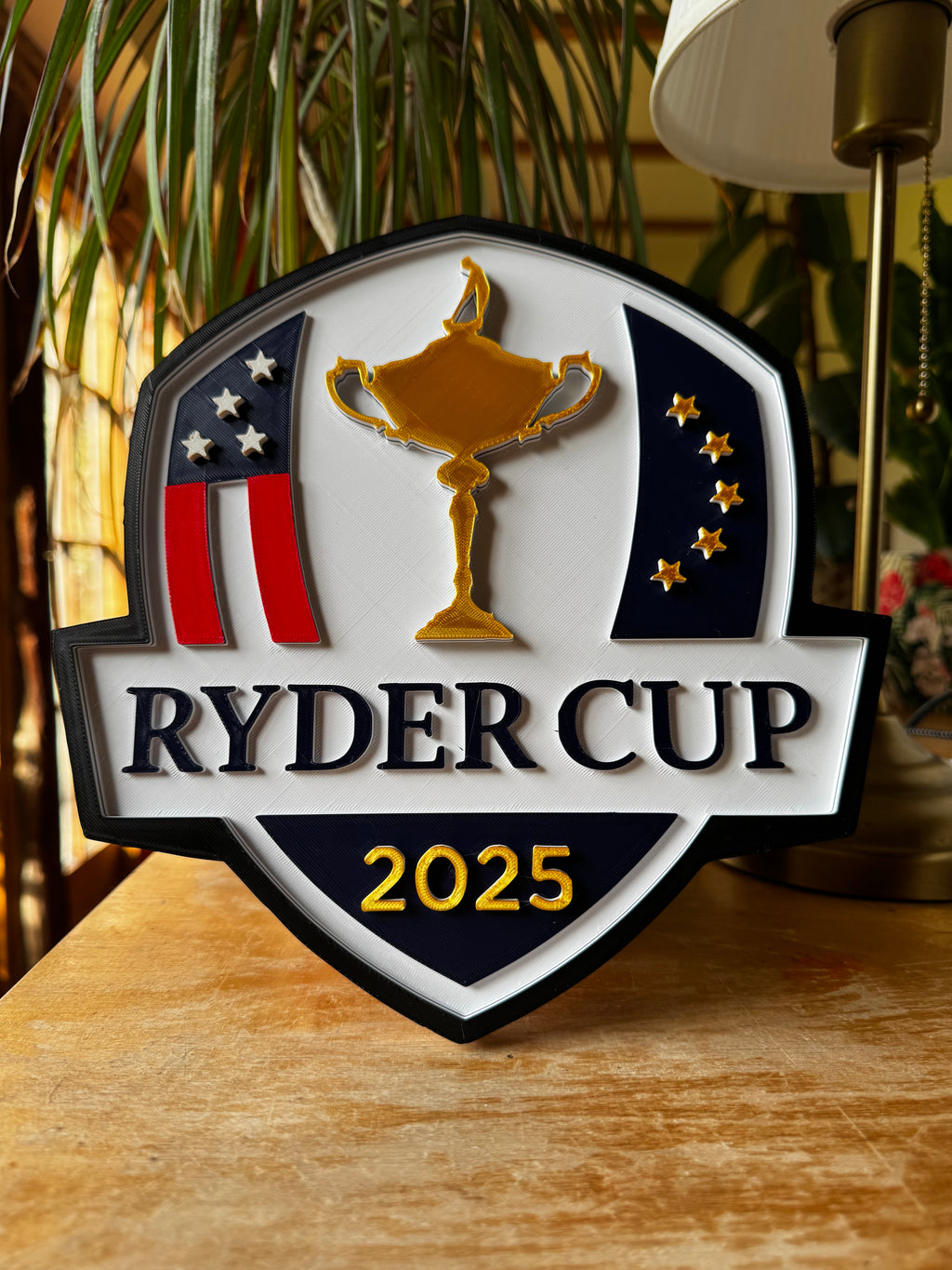 Ryder Cup 2025 3D Display Plaque – Golf Trophy Shield