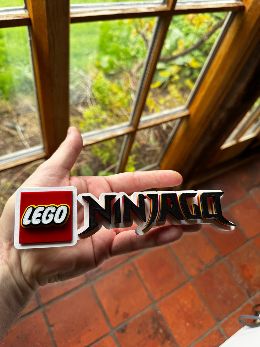 LEGO NINJAGO 3D Display Sign – Ninja Logo Shelf Décor
