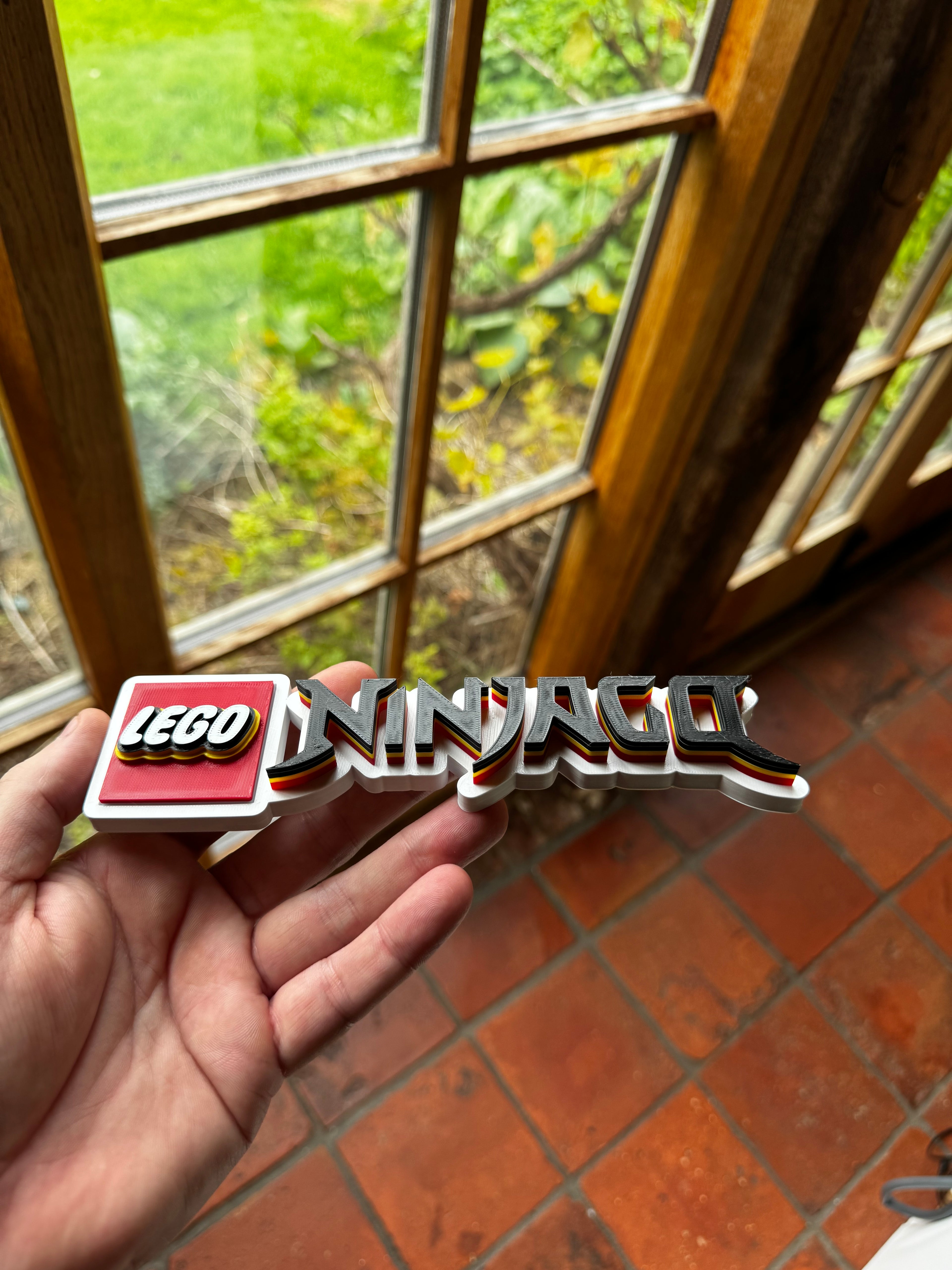 LEGO NINJAGO 3D Display Sign – Ninja Logo Shelf Décor
