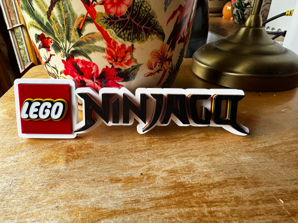 LEGO NINJAGO 3D Display Sign – Ninja Logo Shelf Décor