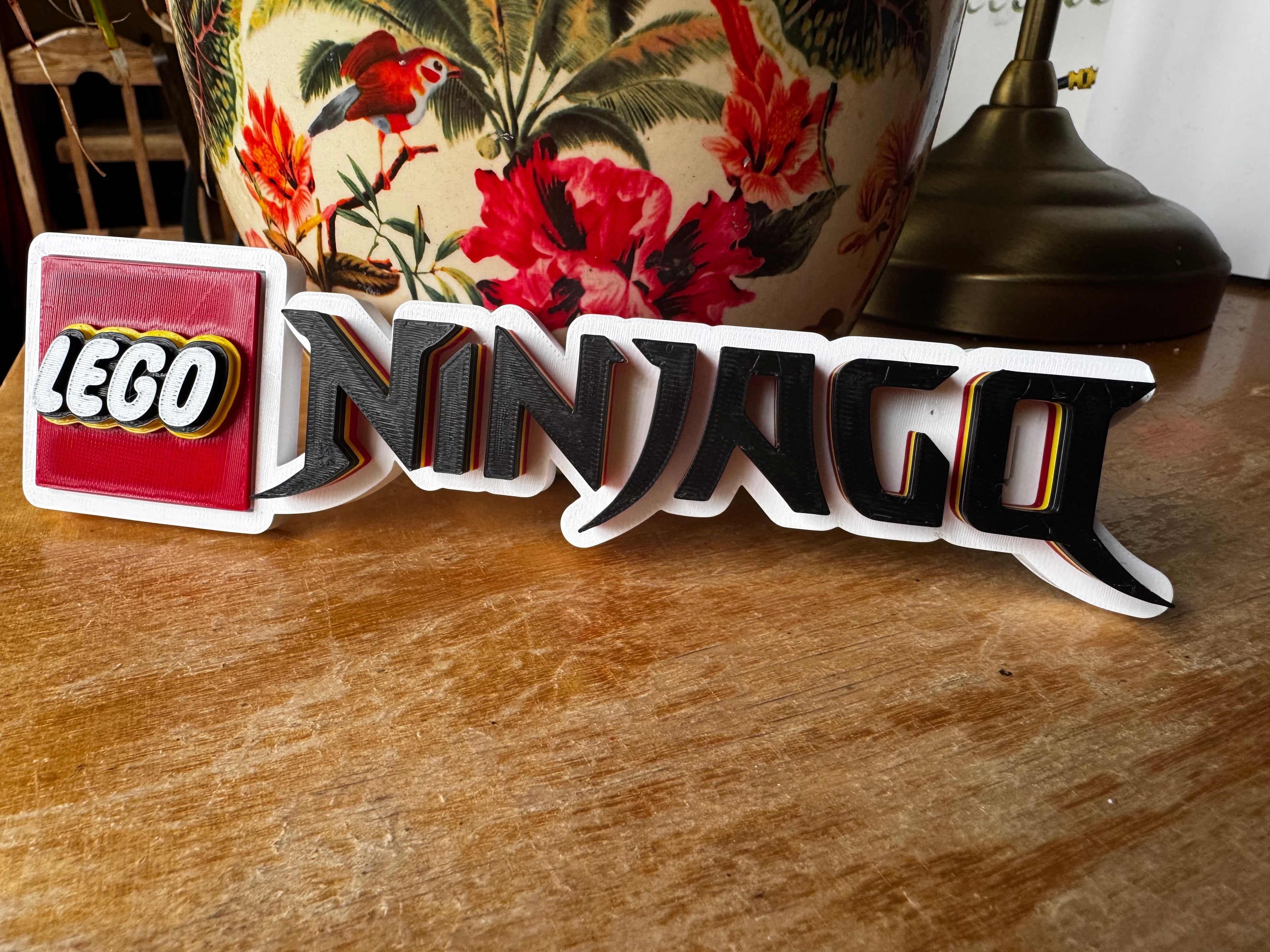 LEGO NINJAGO 3D Display Sign – Ninja Logo Shelf Décor