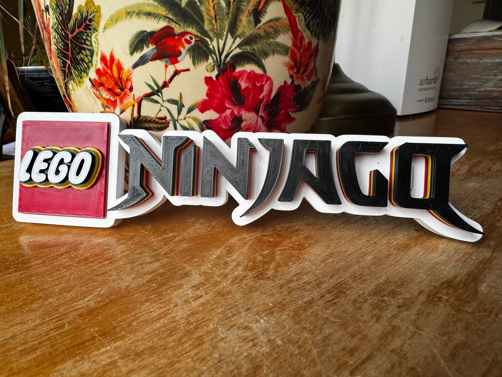 LEGO NINJAGO 3D Display Sign – Ninja Logo Shelf Décor