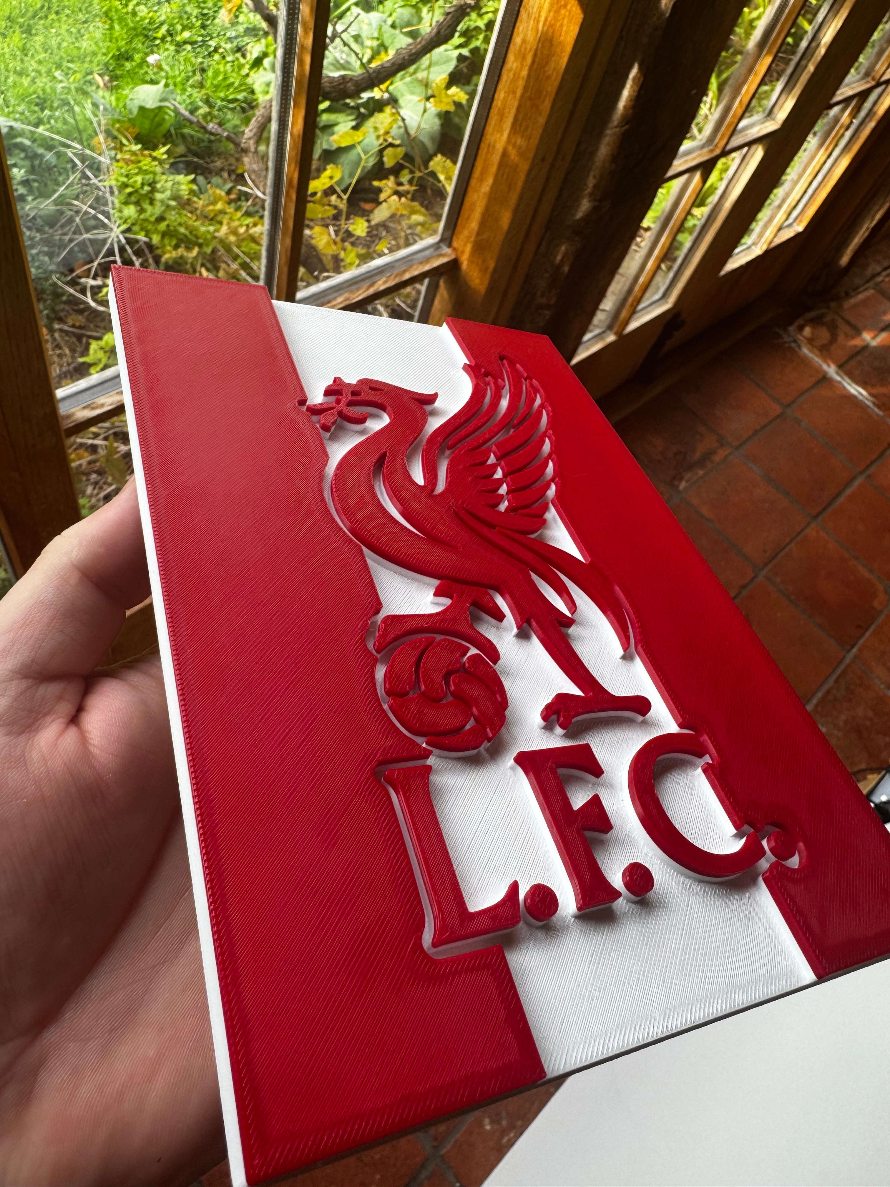 Liverpool FC Liver Bird 3D Wall Plaque – Red & White Football Display