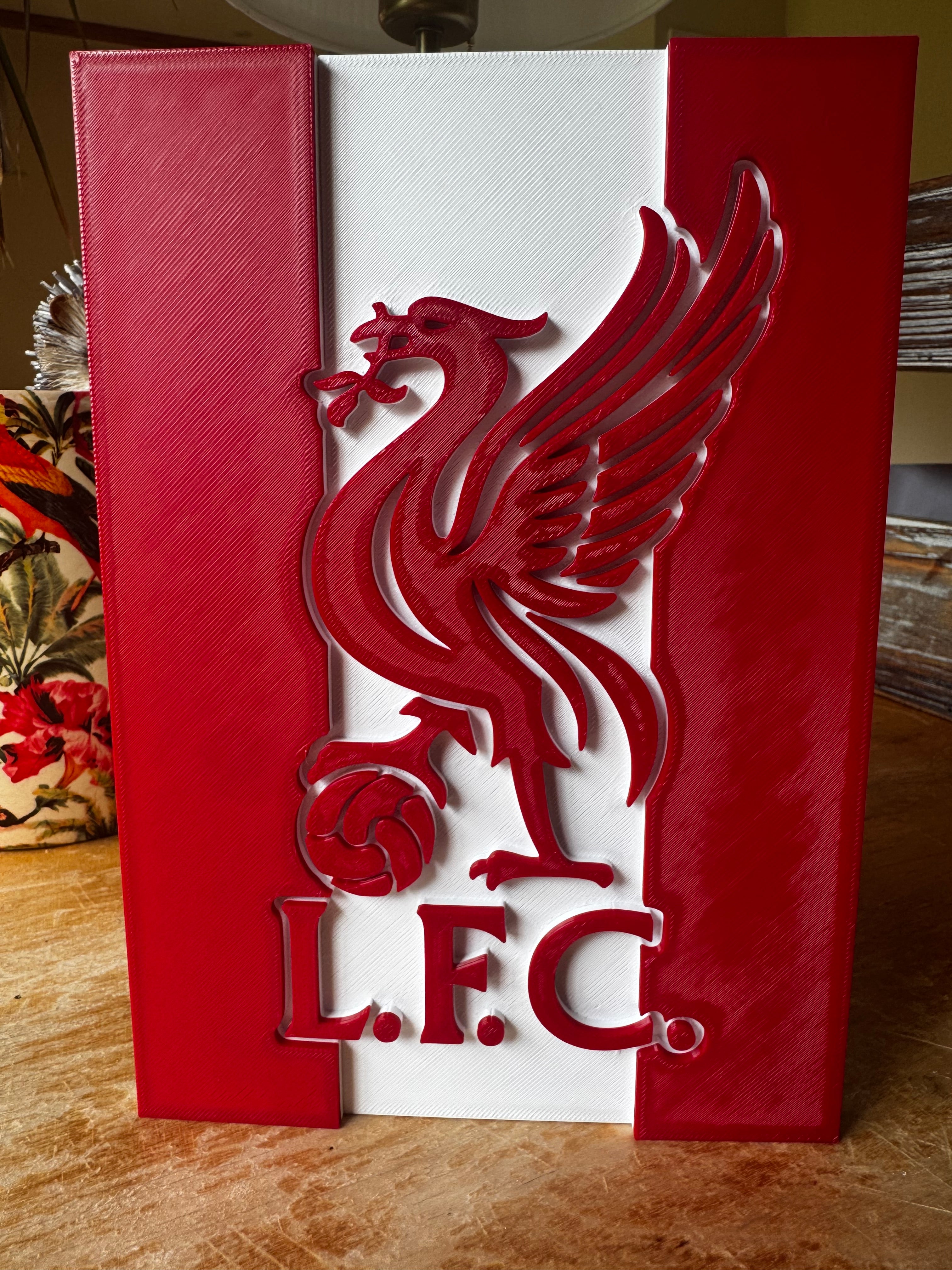 Liverpool FC Liver Bird 3D Wall Plaque – Red & White Football Display