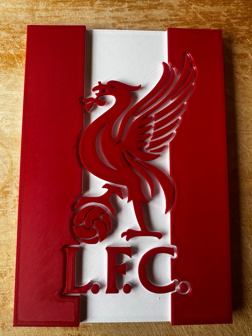 Liverpool FC Liver Bird 3D Wall Plaque – Red & White Football Display