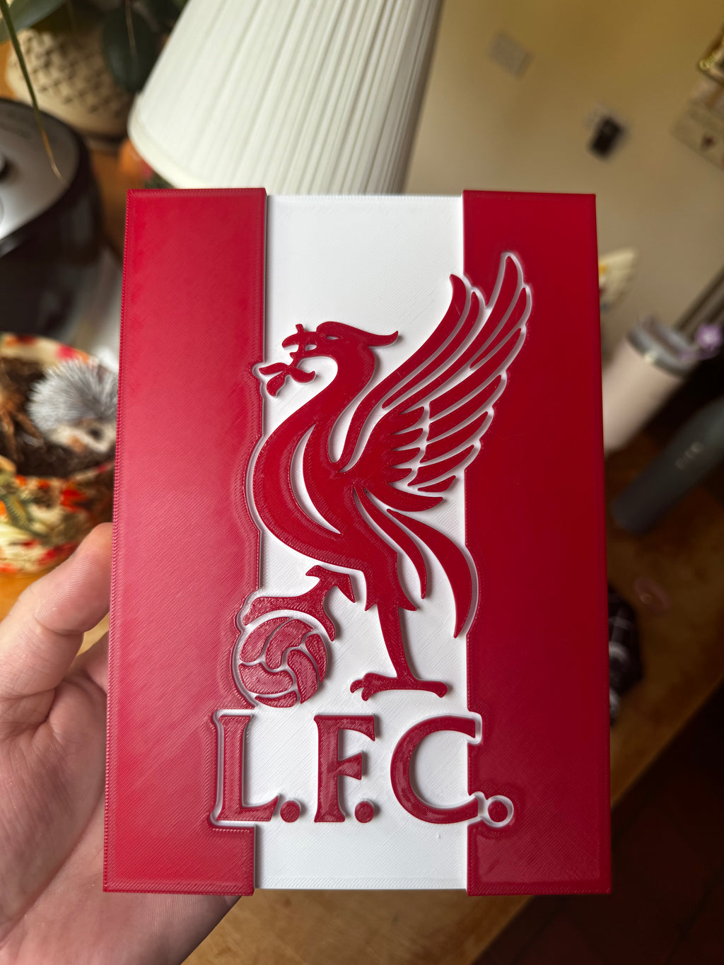 Liverpool FC Liver Bird 3D Wall Plaque – Red & White Football Display