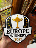 🏆 Europe Winners 2025 – Football Trophy 3D Display Plaque