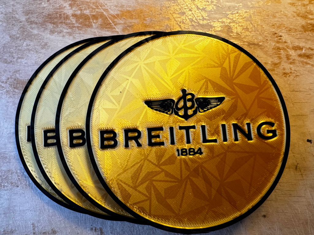 Breitling Inspired 3D Coasters – Set of 4