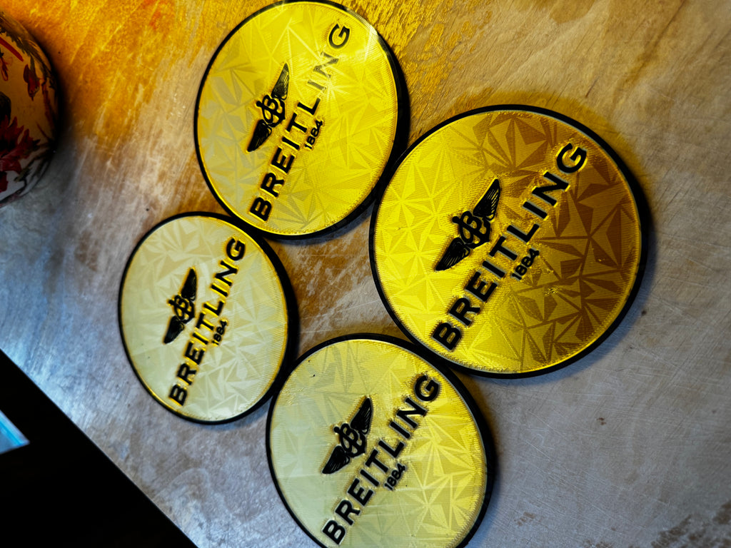 Breitling Inspired 3D Coasters – Set of 4