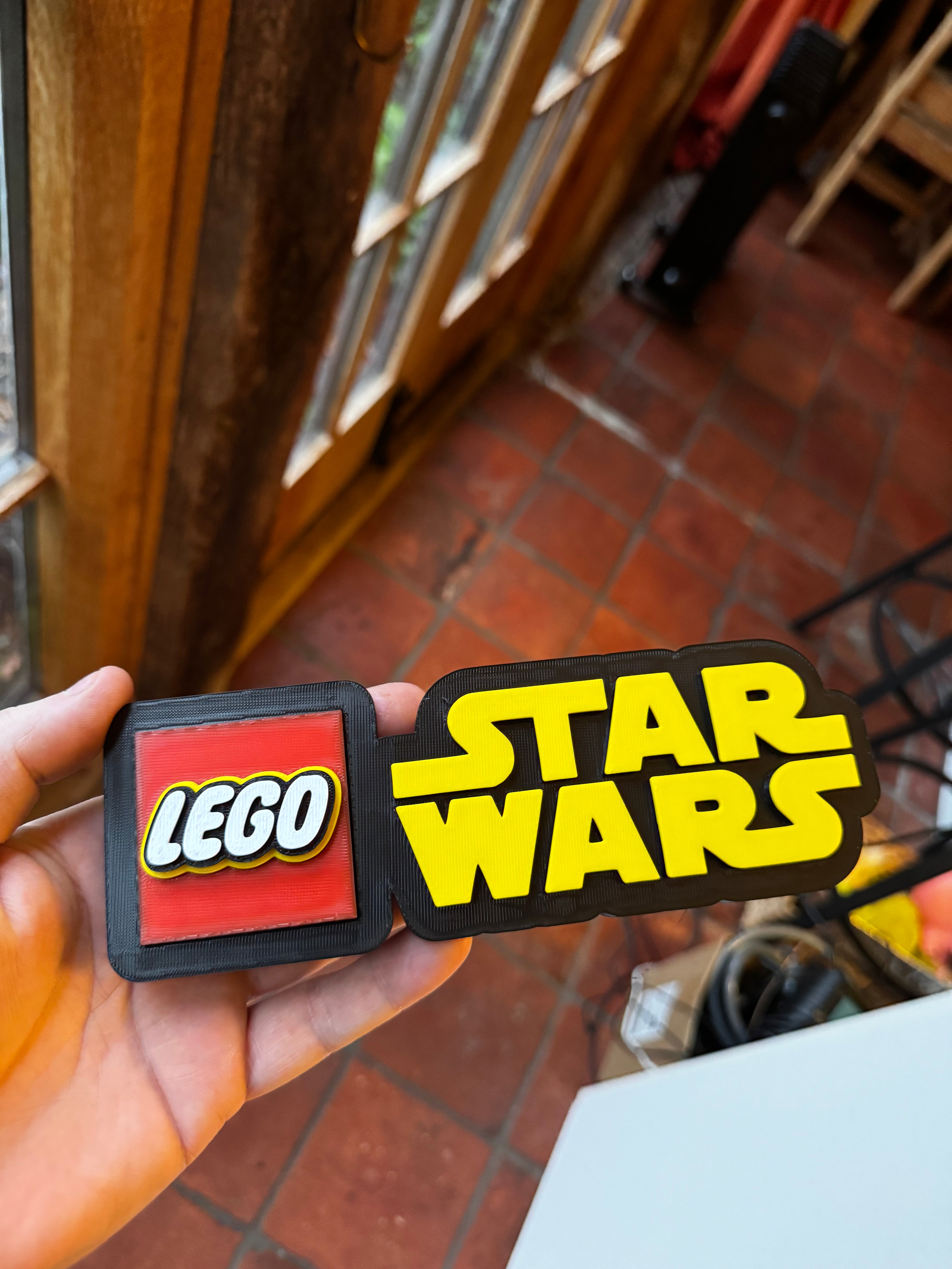 LEGO × Star Wars 3D Logo Display Plaque