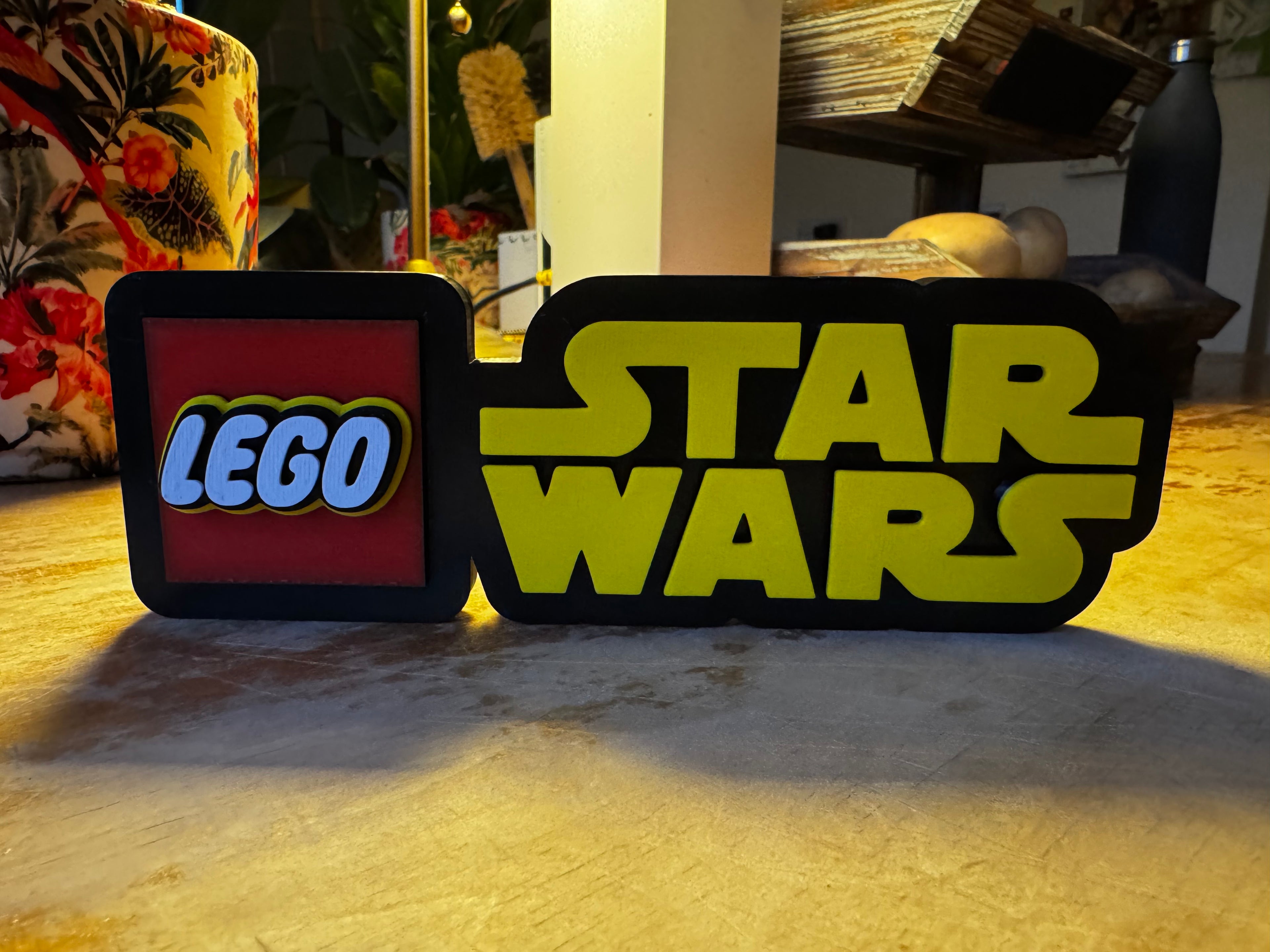 LEGO × Star Wars 3D Logo Display Plaque